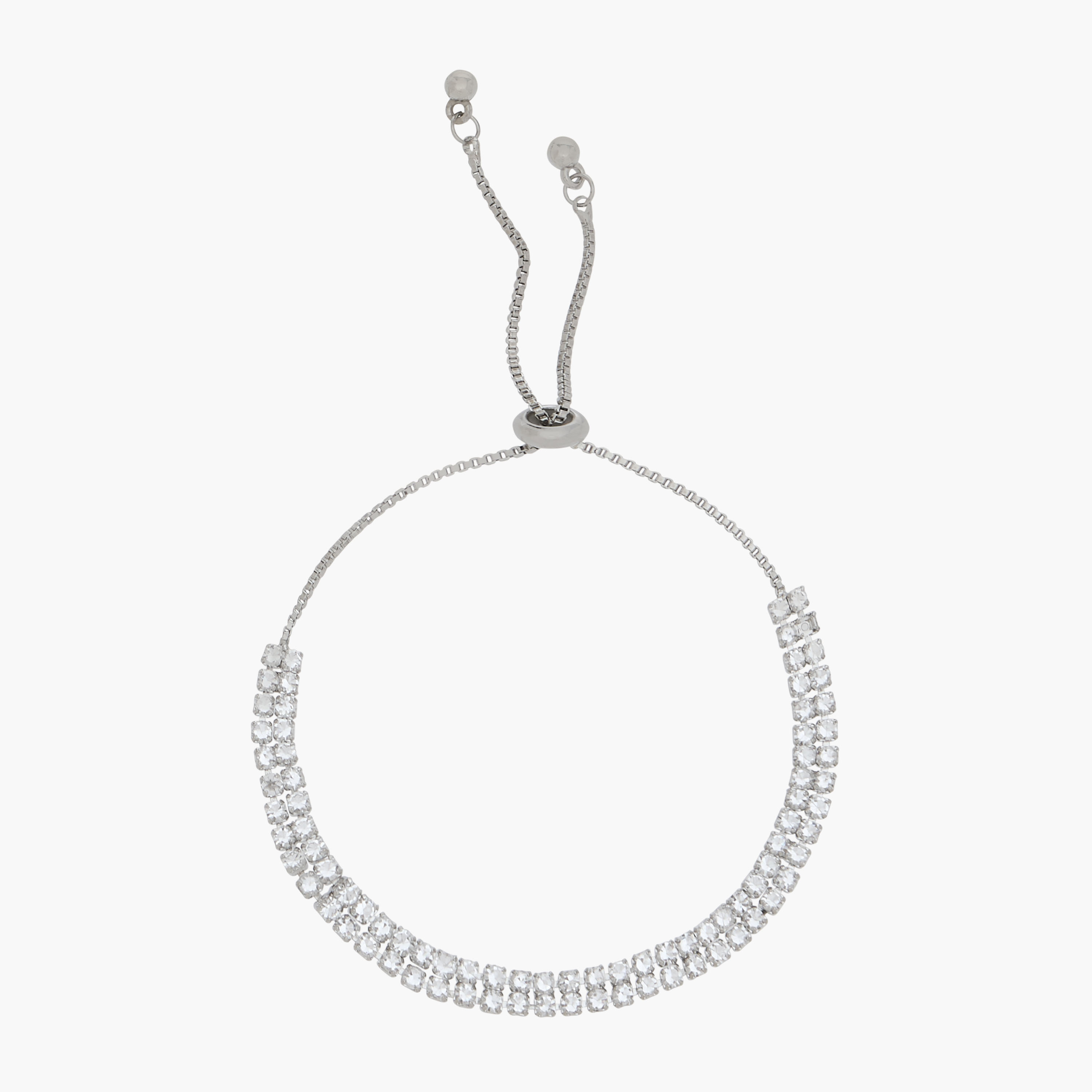 Metal Cubic Zirconia Slider Bracelet-women-watchesandjewellery-jewellery-banglesandbracelets-image-2