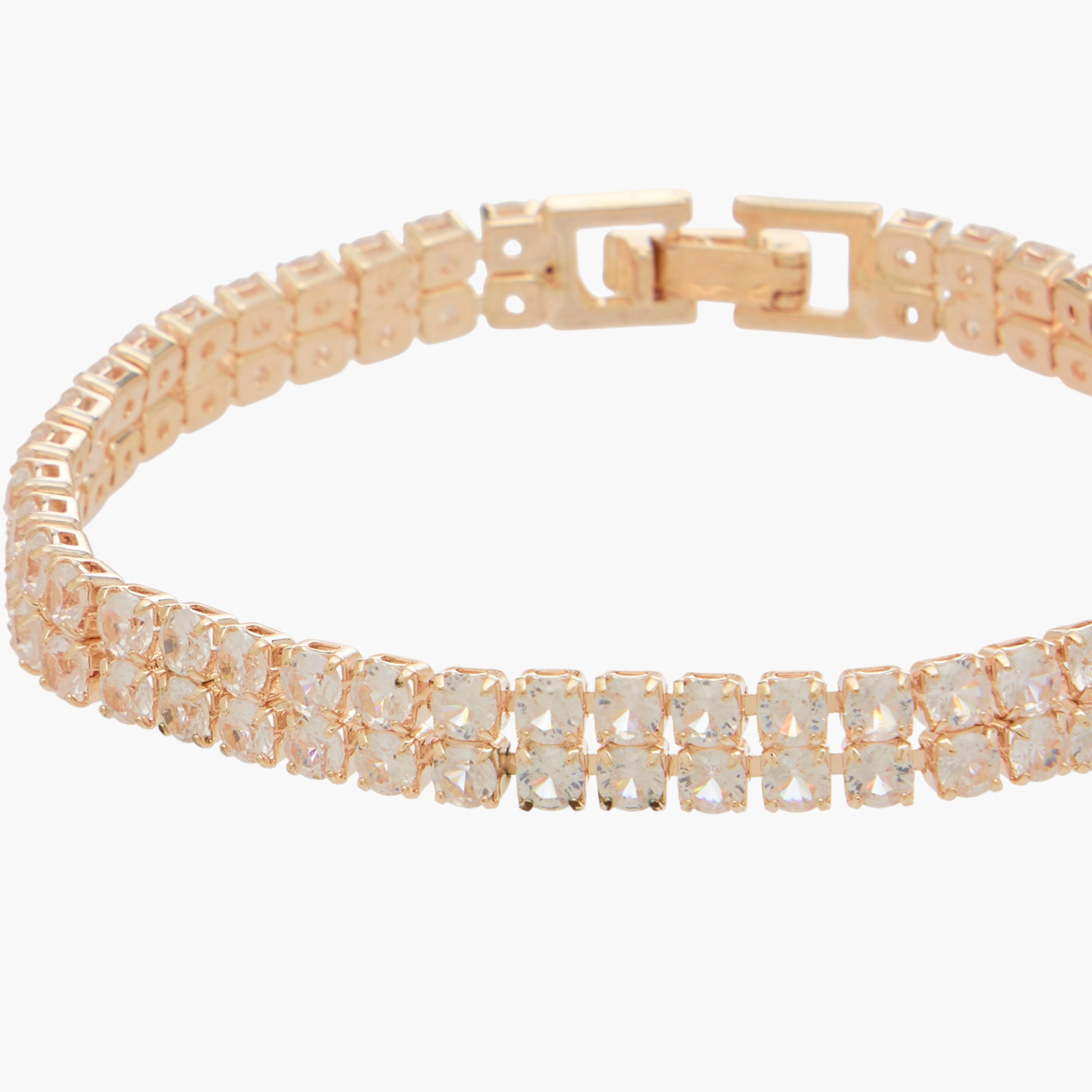 سوار زركون مكعب بلون ذهبي-women-watchesandjewellery-jewellery-banglesandbracelets-image-3