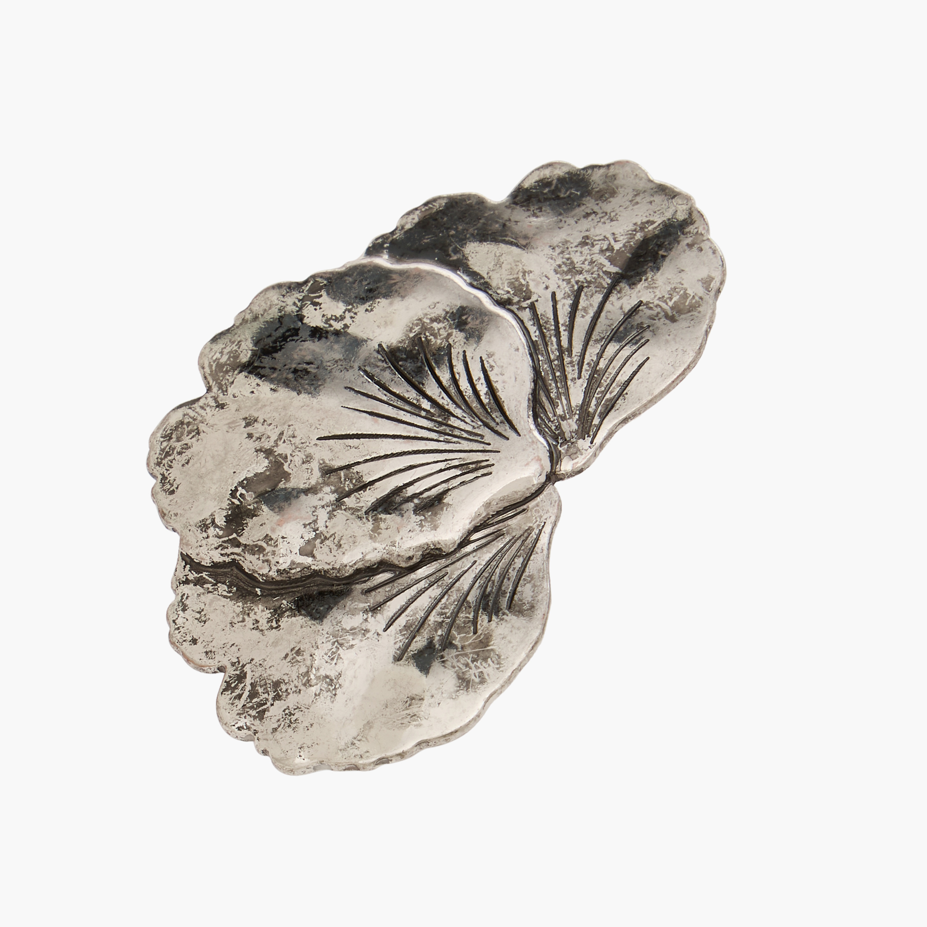 Metal Tone Floral Textured Stud Earrings with Pushback Closure-women-watchesandjewellery-jewellery-earrings-image-4