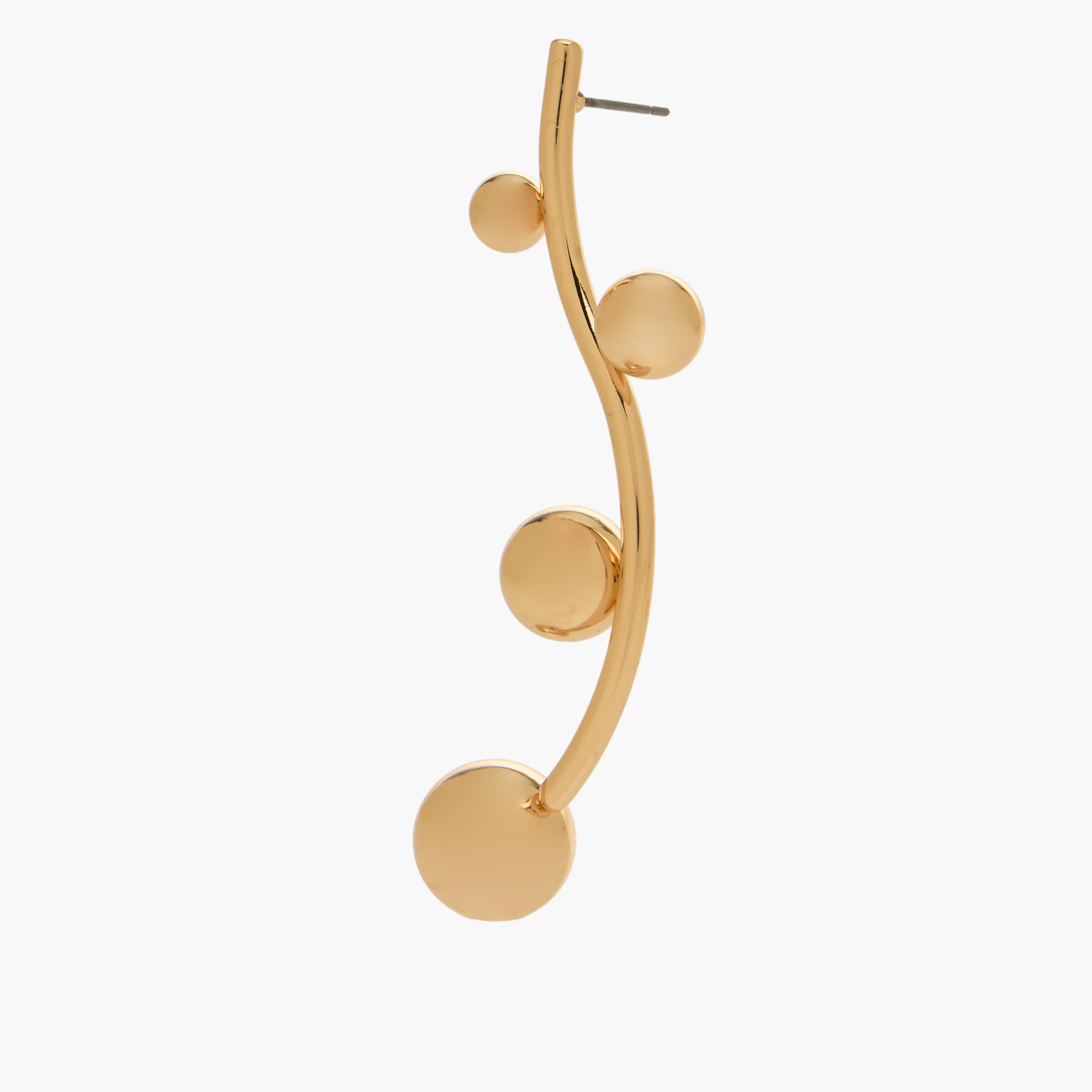 أقراط متدلية بلون ذهبي مع مكبس إغلاق خلفي-women-watchesandjewellery-jewellery-earrings-image-4