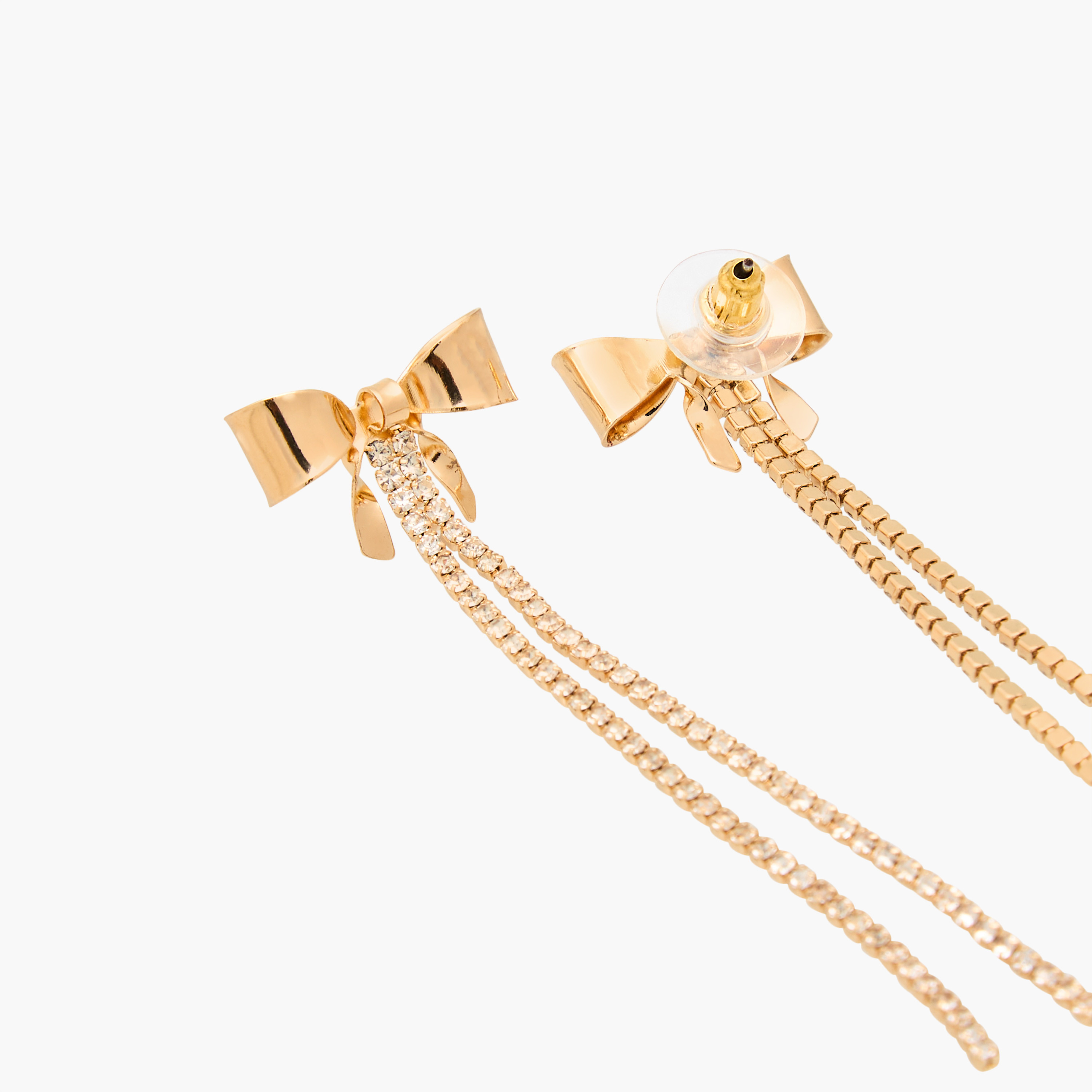 Metal Embellished Dangler Earrings with Pushback Closure-women-watchesandjewellery-jewellery-earrings-image-4