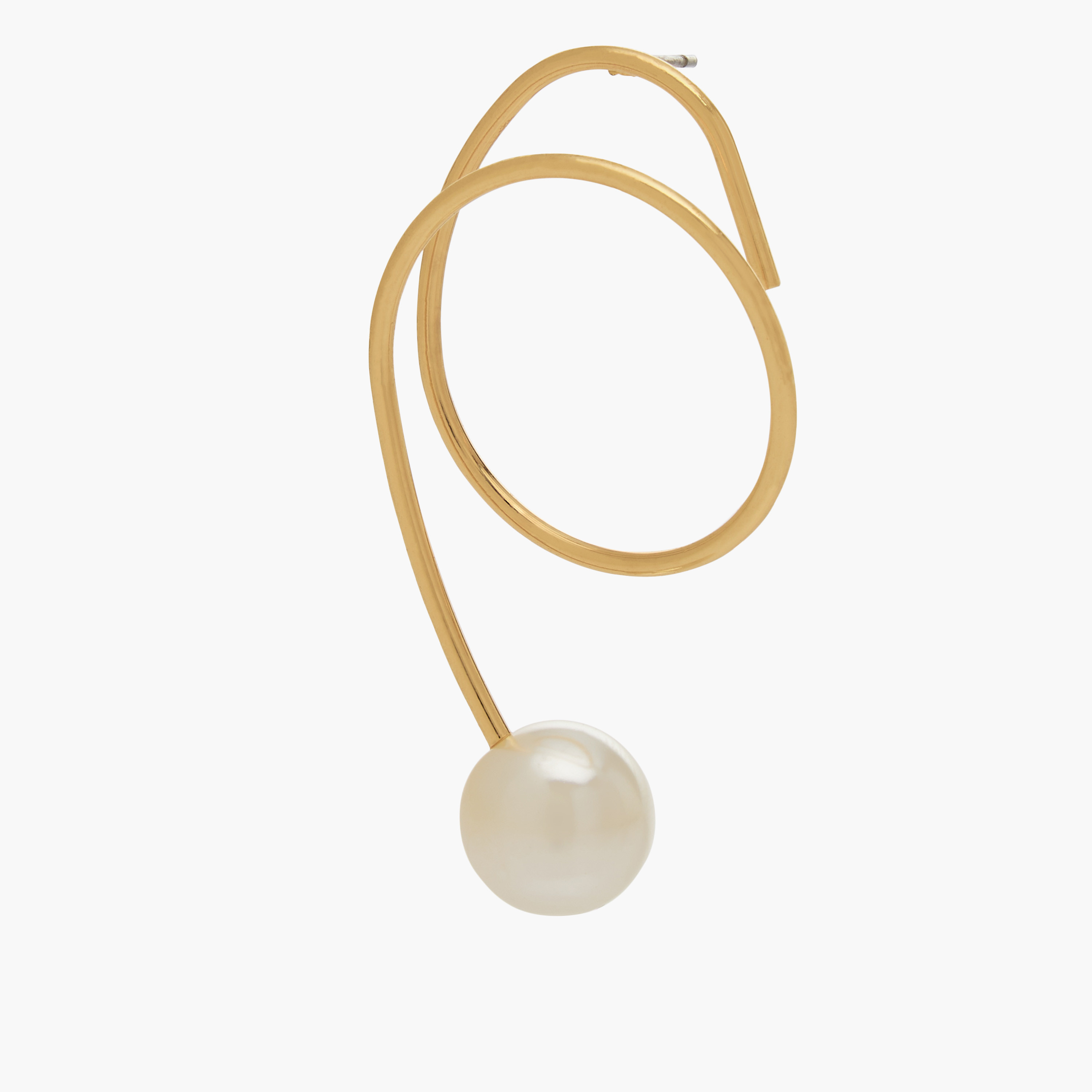 Metal Pearl Dangler Earrings with Pushback Closure-women-watchesandjewellery-jewellery-earrings-image-4