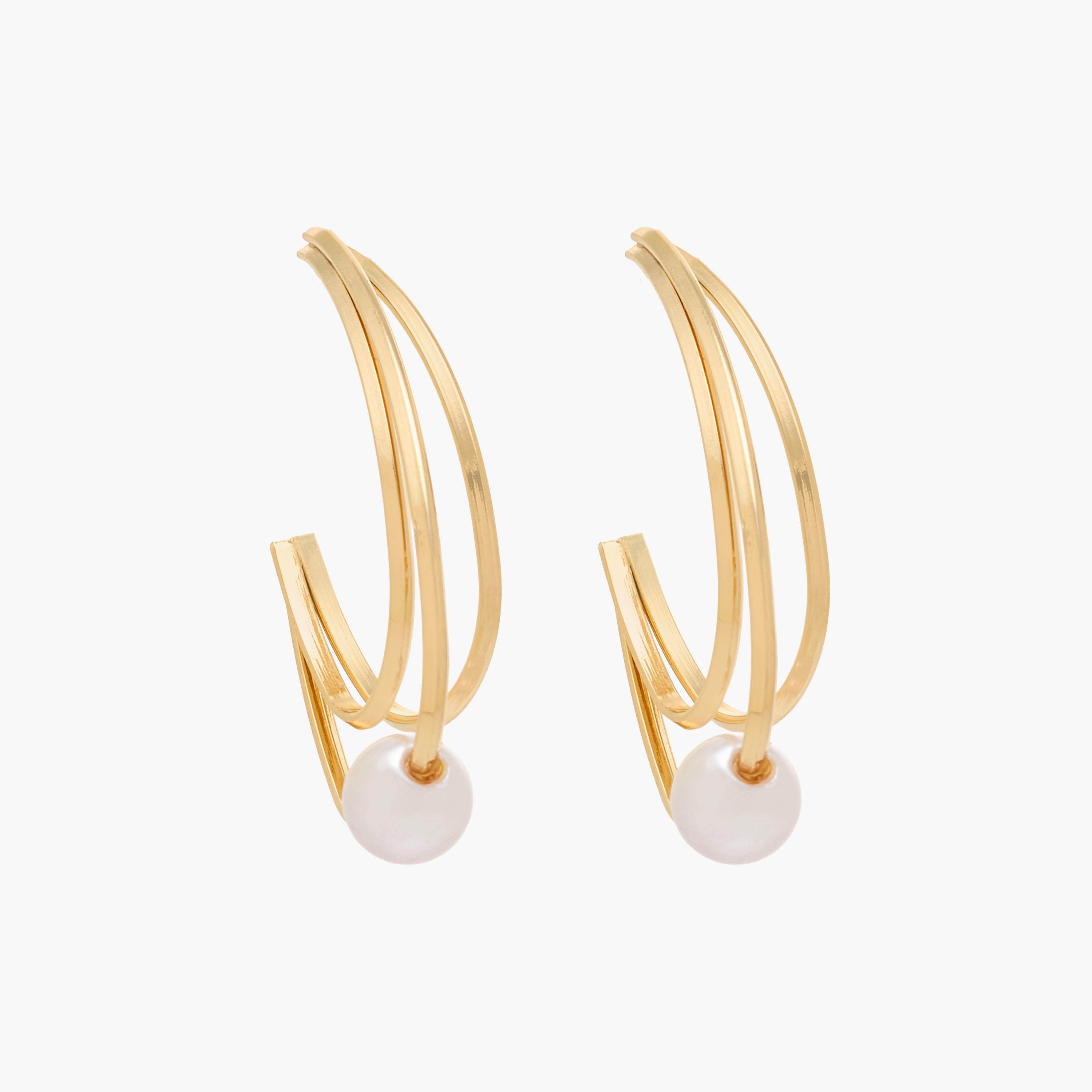 Metal Embellished Earrings with Pushback Closure-women-watchesandjewellery-jewellery-earrings-image-1