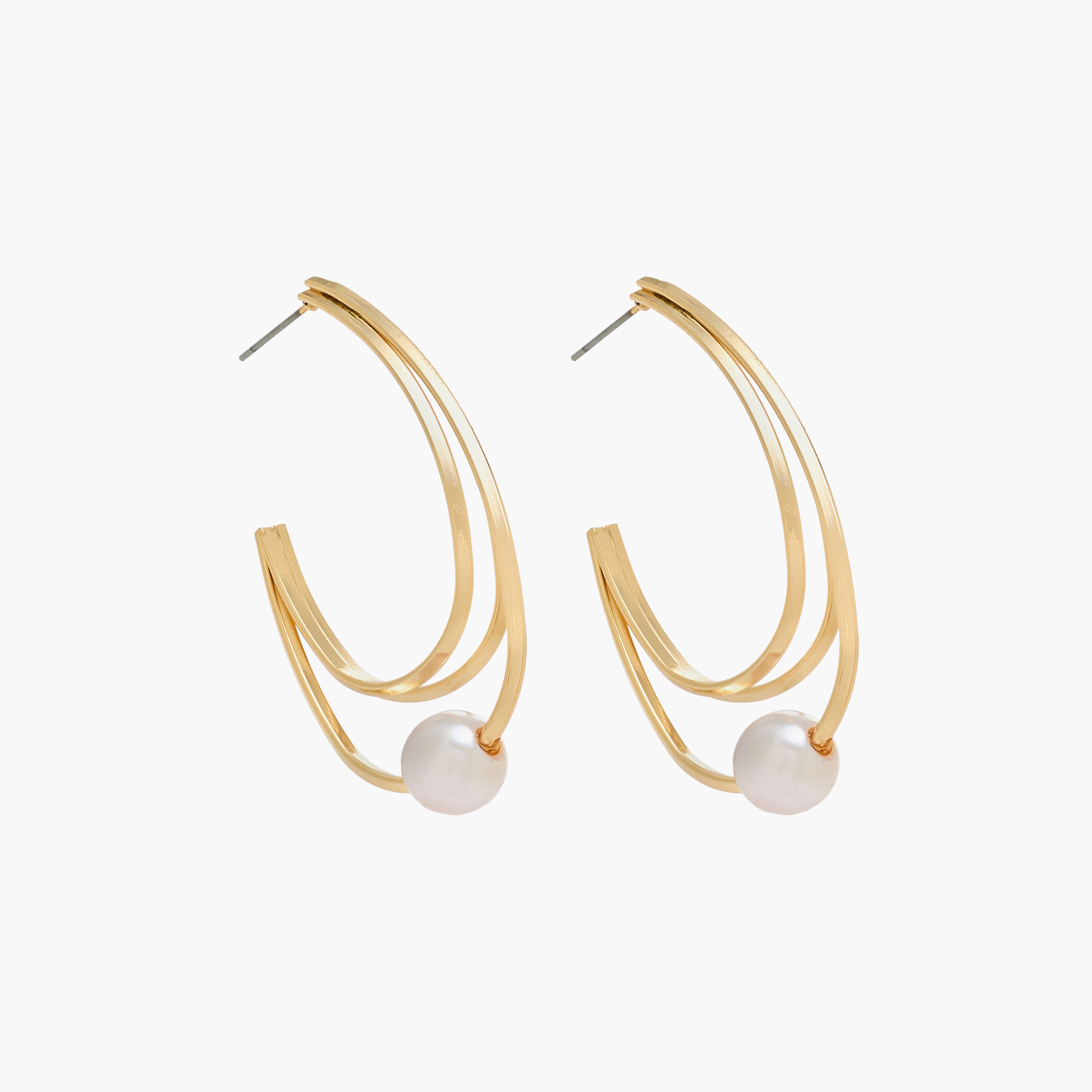 Metal Embellished Earrings with Pushback Closure-women-watchesandjewellery-jewellery-earrings-image-2