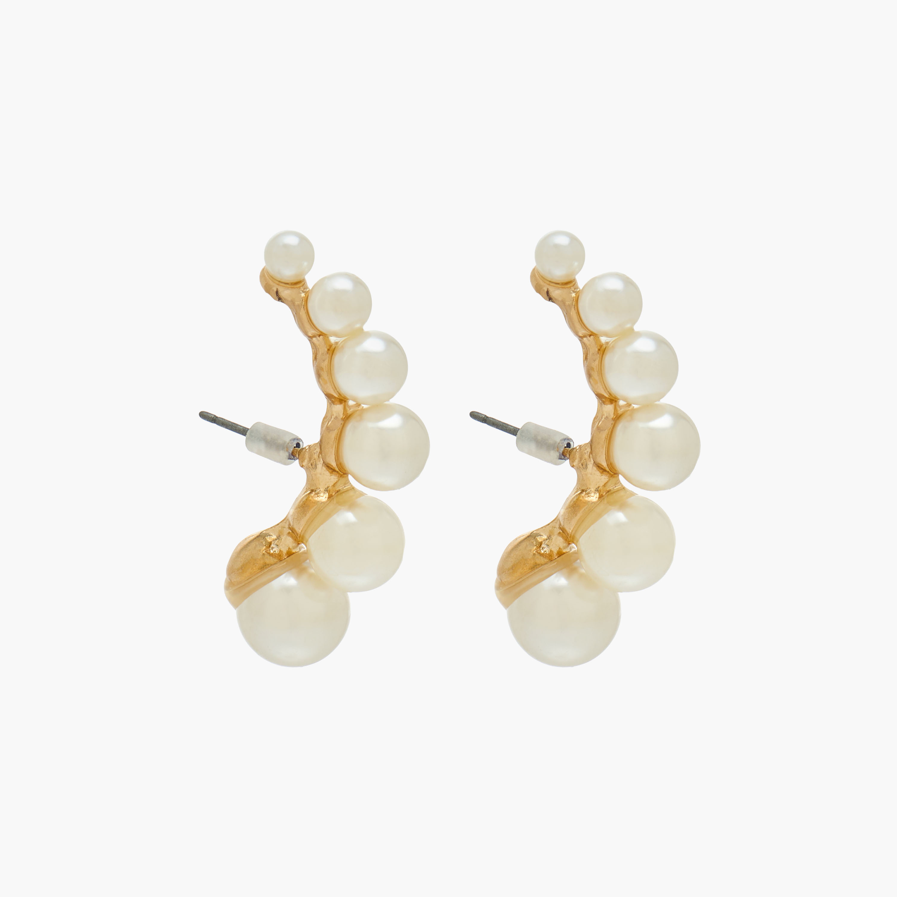 حلق طوق معدني مزين بمكبس إغلاق خلفي-women-watchesandjewellery-jewellery-earrings-image-2
