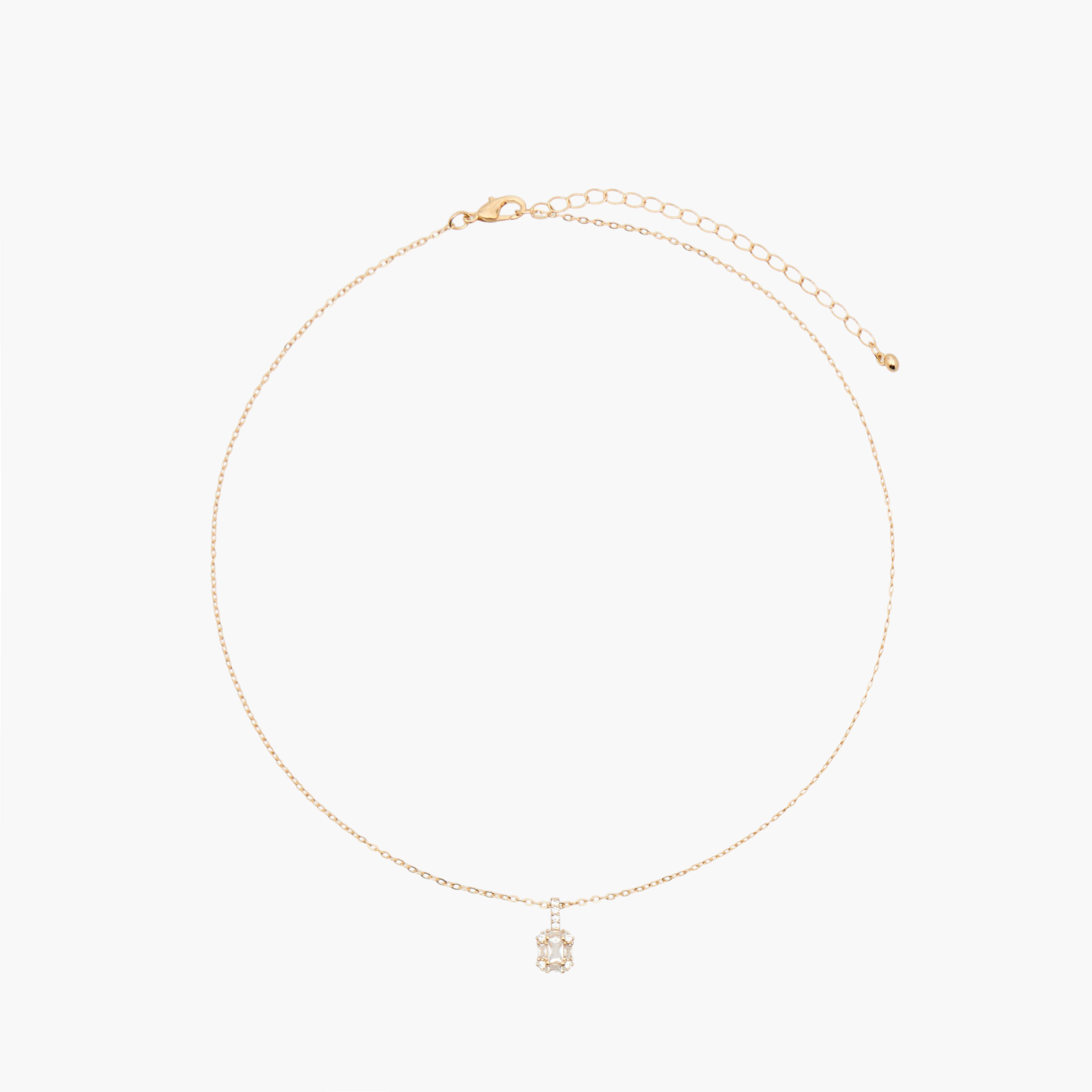 عقد معدني مزين بدلاية-women-watchesandjewellery-jewellery-necklacesandpendants-image-1