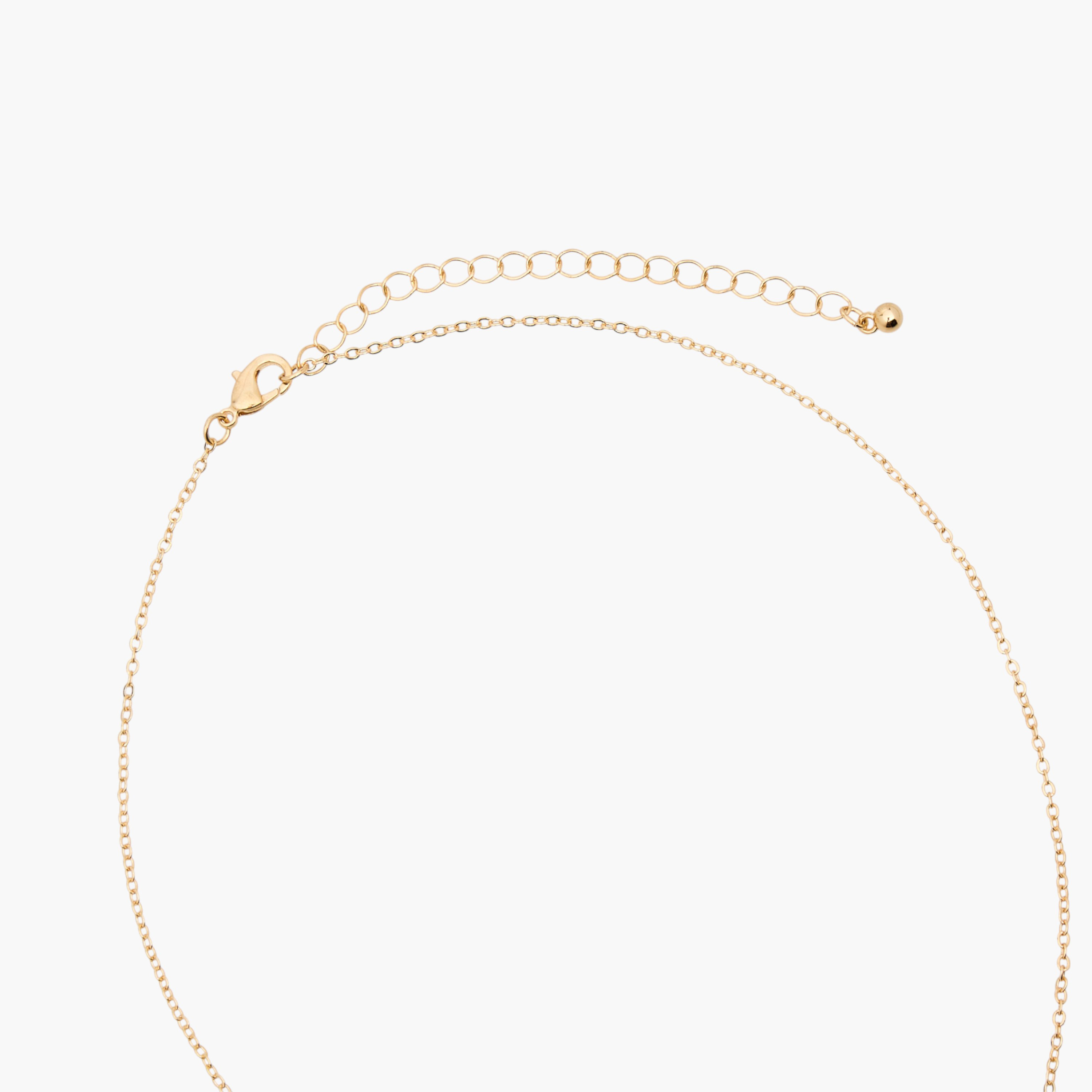 عقد معدني مزين بدلاية-women-watchesandjewellery-jewellery-necklacesandpendants-image-3