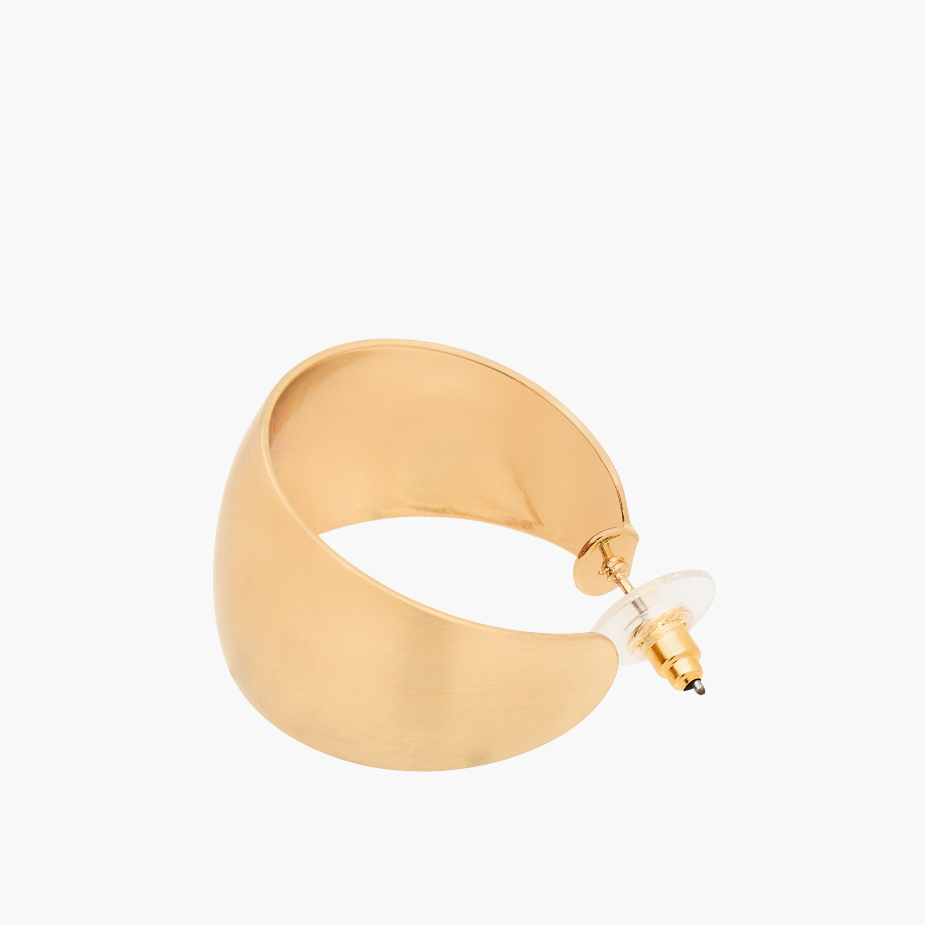 Metal Hoop Earrings with Pushback Closure-women-watchesandjewellery-jewellery-earrings-image-3