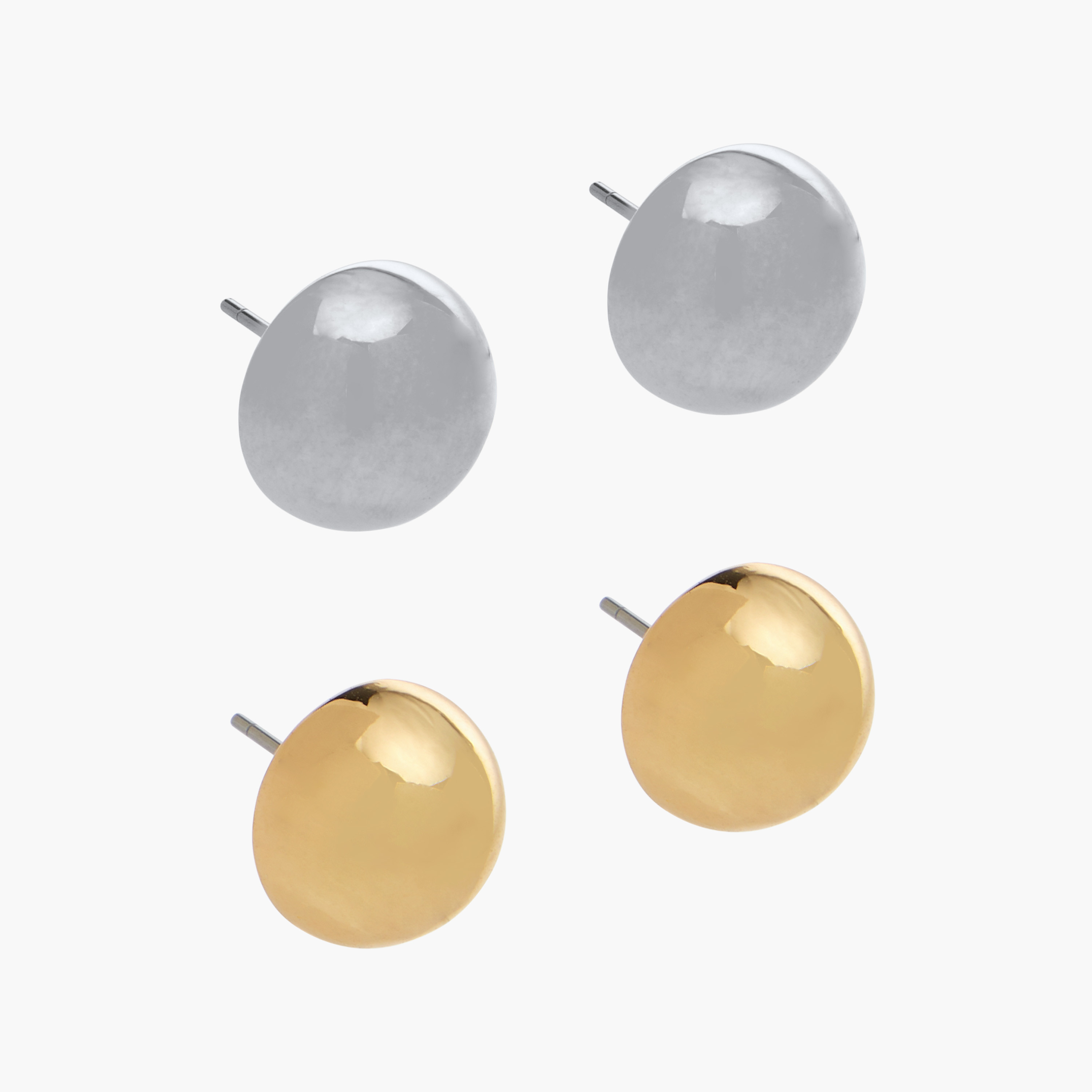 Pack of 2 Metallic Earrings with Pushback Closure-women-watchesandjewellery-jewellery-earrings-image-2