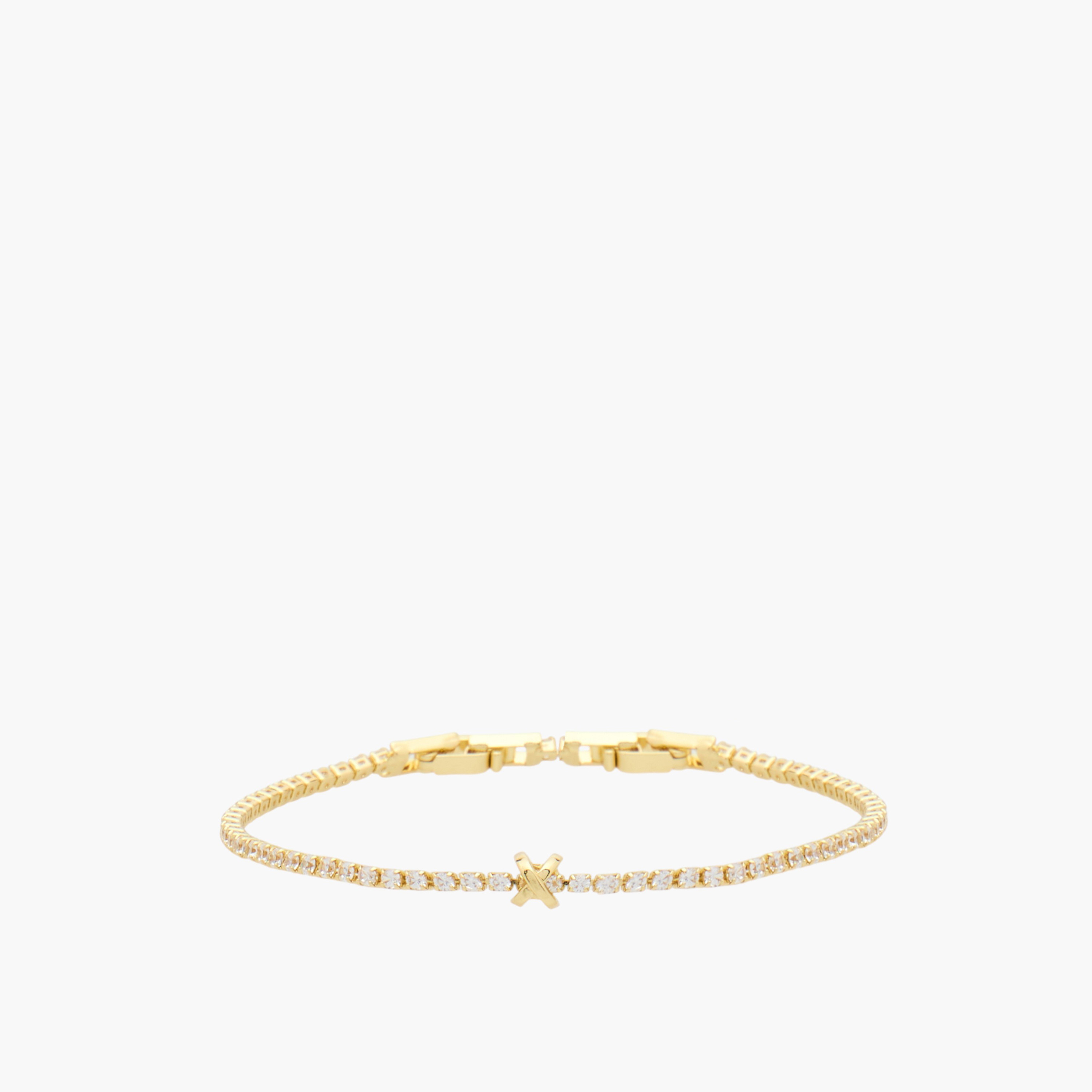 Metal Cubic Zirconia Embellished Bracelet-women-watchesandjewellery-jewellery-banglesandbracelets-image-1