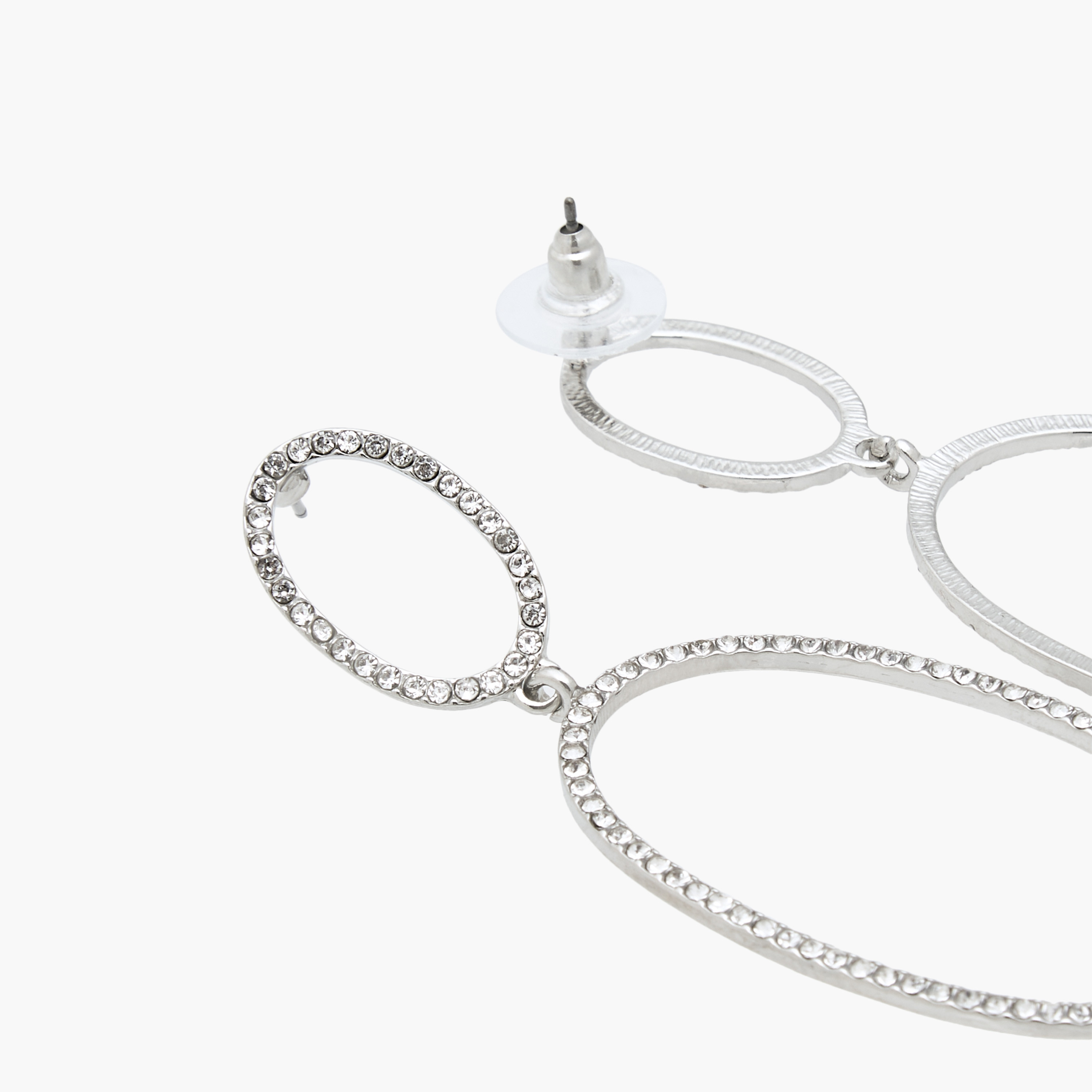 Metal Embellished Dangler Earrings with Pushback Closure-women-watchesandjewellery-jewellery-earrings-image-4