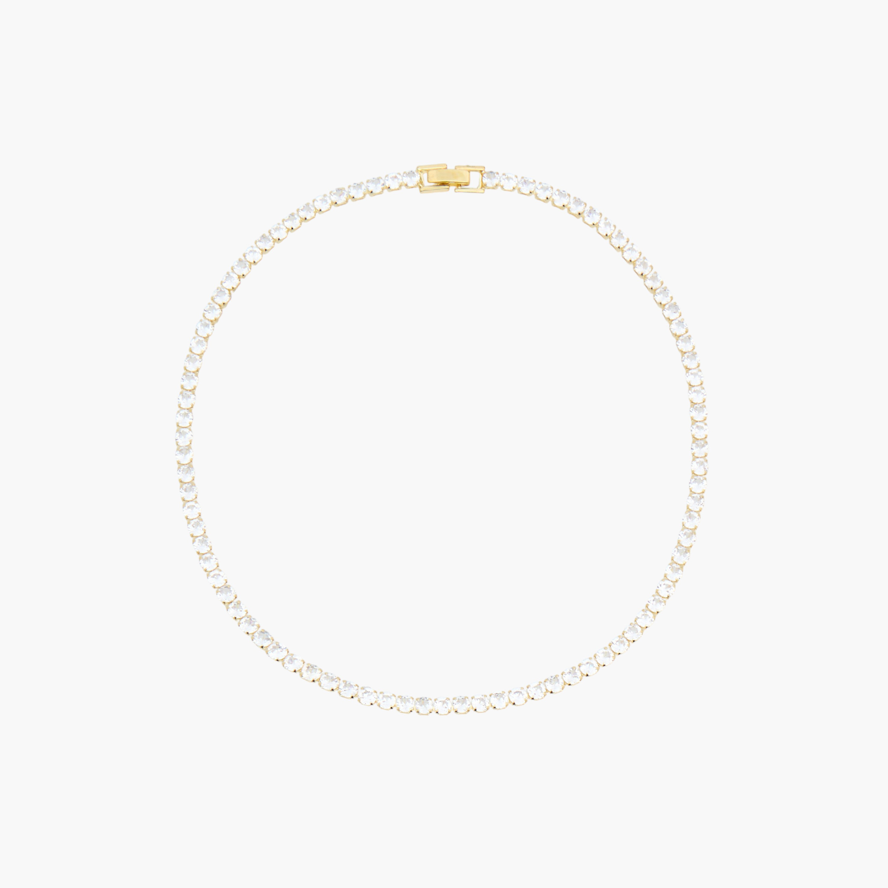 Metal Cubic Zirconia Embellished Choker Necklace-women-watchesandjewellery-jewellery-necklacesandpendants-image-1