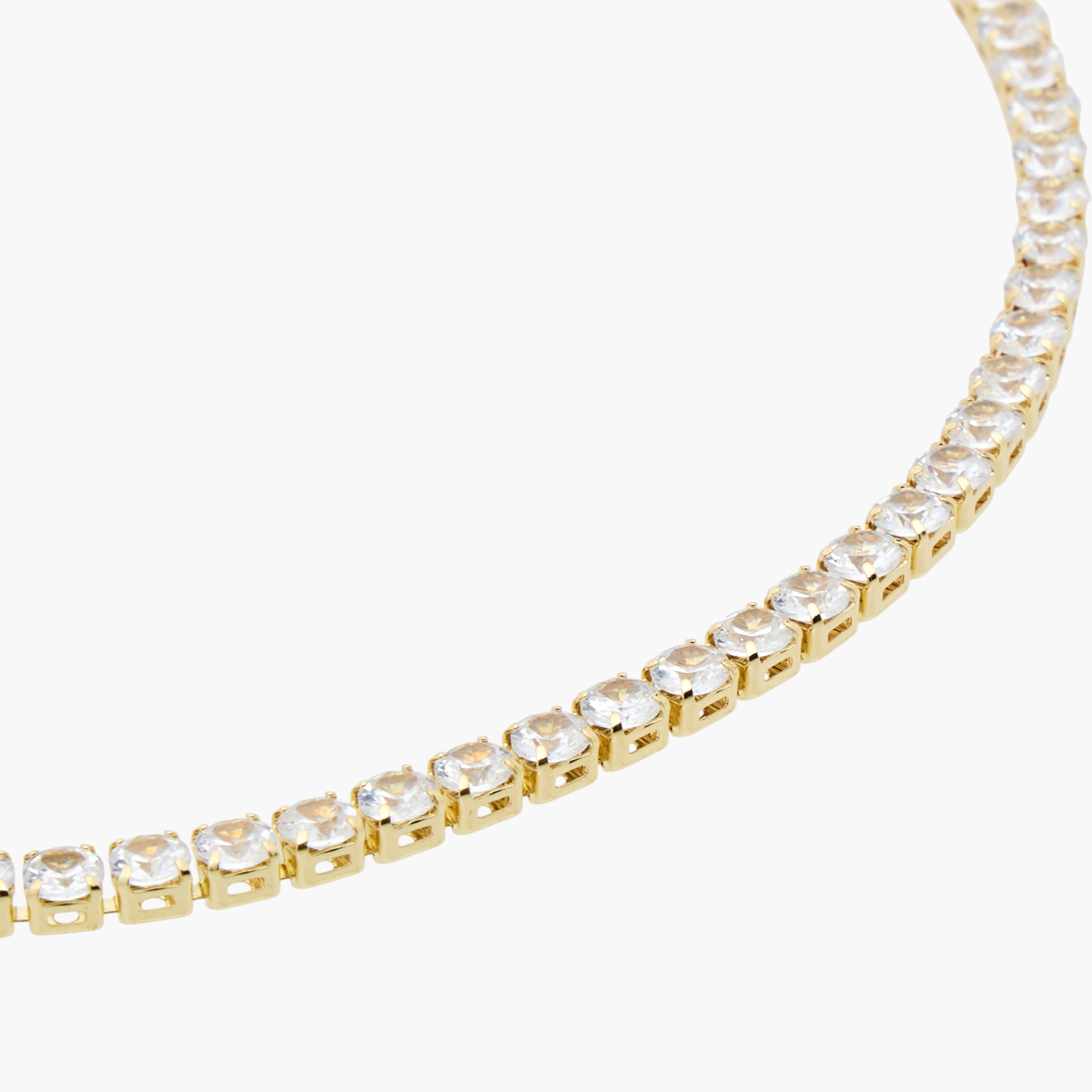 Metal Cubic Zirconia Embellished Choker Necklace-women-watchesandjewellery-jewellery-necklacesandpendants-image-4