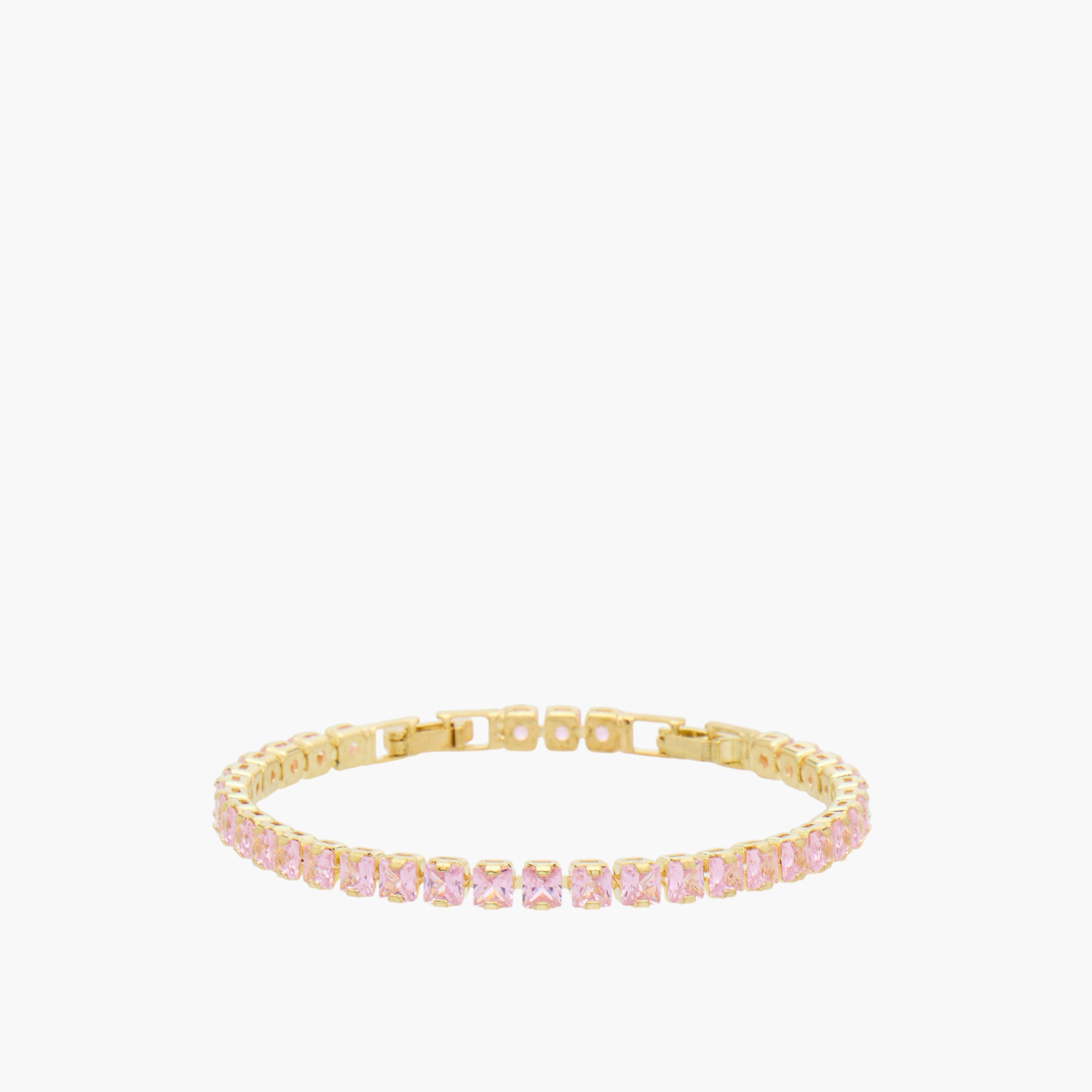 Metal Cubic Zirconia Embellished Bracelet-women-watchesandjewellery-jewellery-banglesandbracelets-image-1