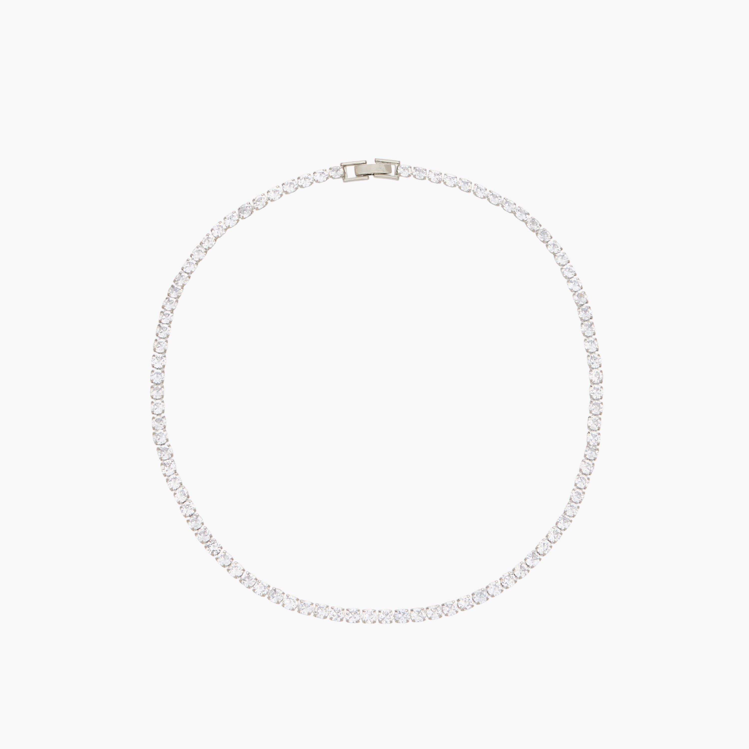 عقد شوكر معدني مزين بحجر زركون مكعب-women-watchesandjewellery-jewellery-necklacesandpendants-image-1