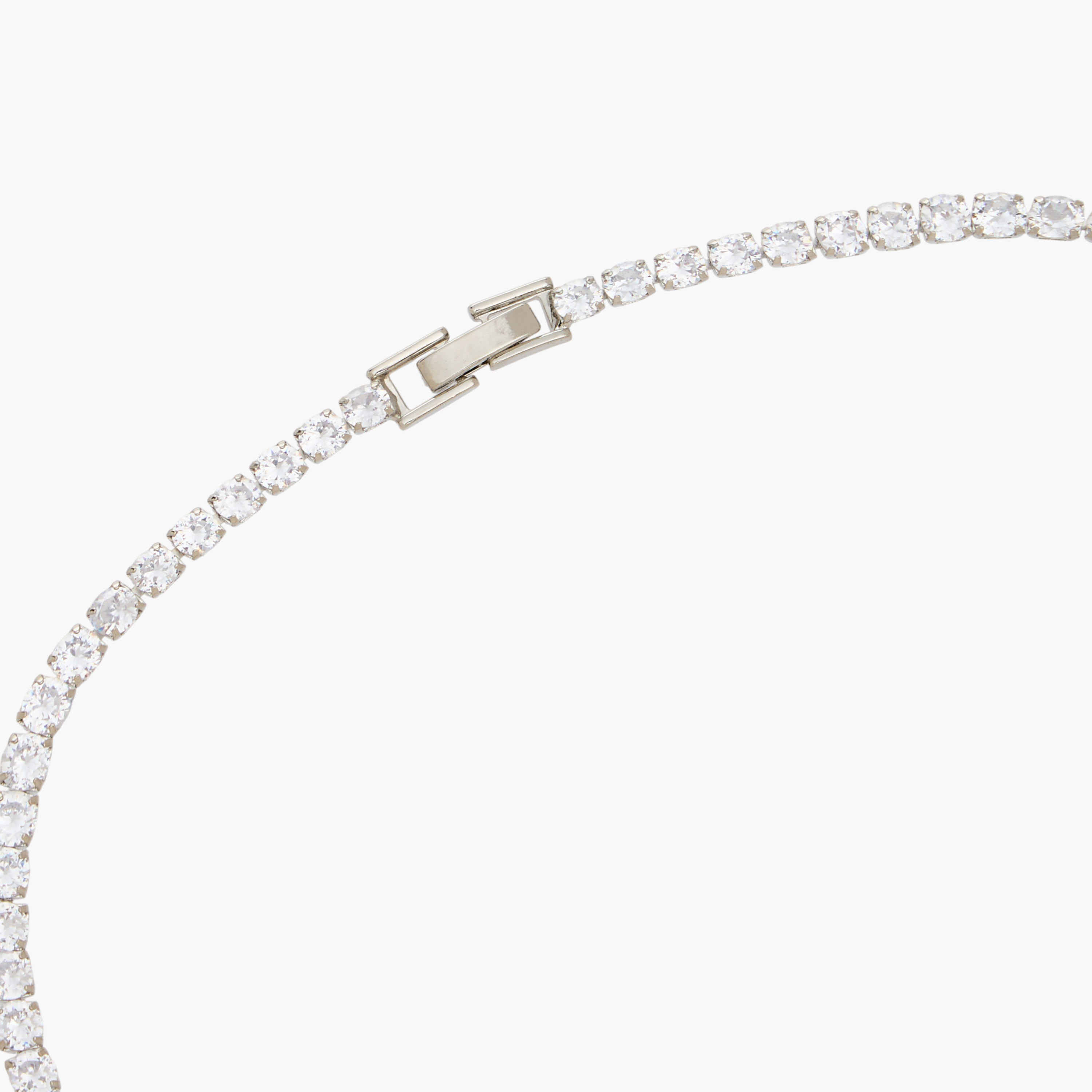 عقد شوكر معدني مزين بحجر زركون مكعب-women-watchesandjewellery-jewellery-necklacesandpendants-image-3