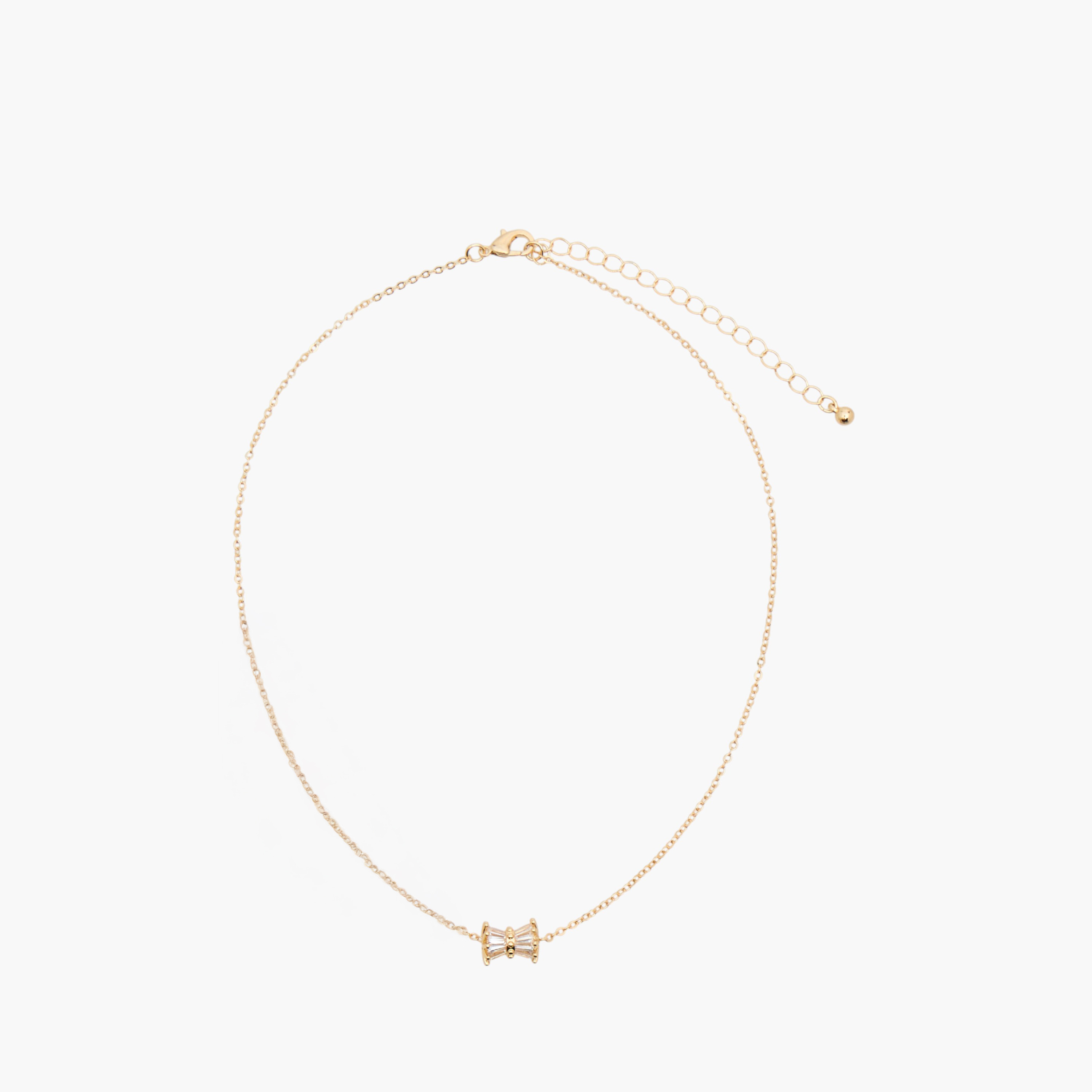 Metal Cubic Zirconia Embellished Pendant Necklace-women-watchesandjewellery-jewellery-necklacesandpendants-image-1