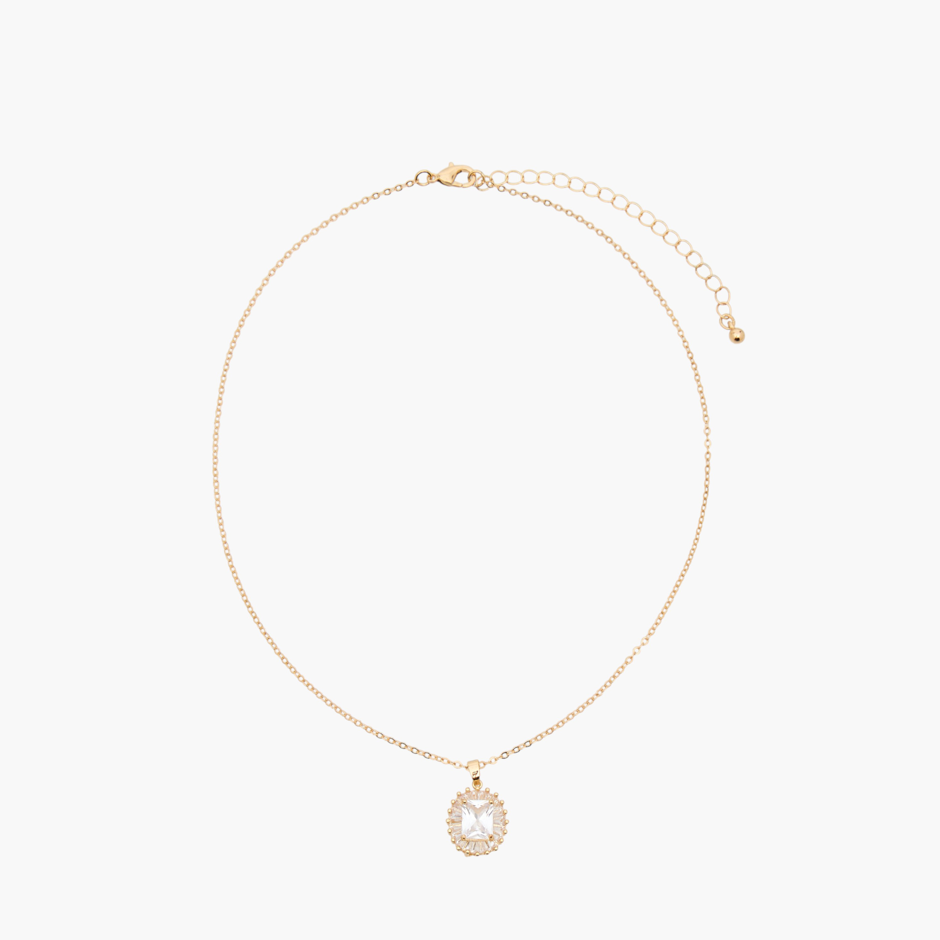 Metal Pendant Necklace with Embellished Design-women-watchesandjewellery-jewellery-necklacesandpendants-image-1