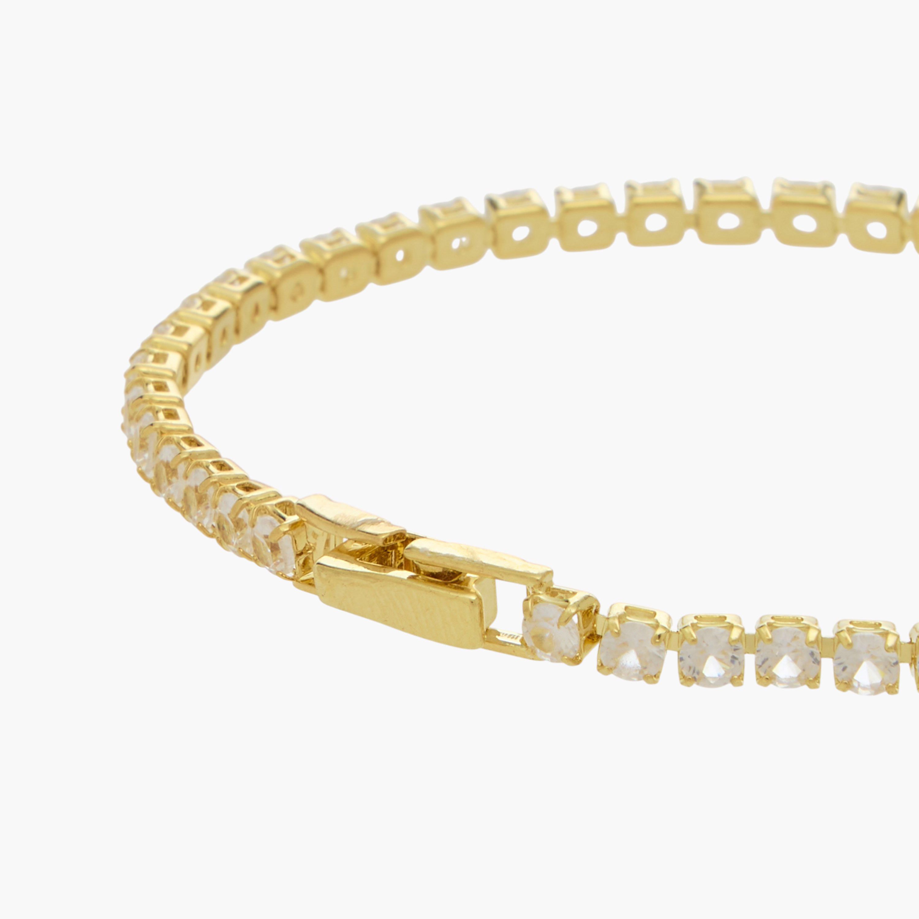 سوار زركون مكعب معدن مزين-women-watchesandjewellery-jewellery-banglesandbracelets-image-4