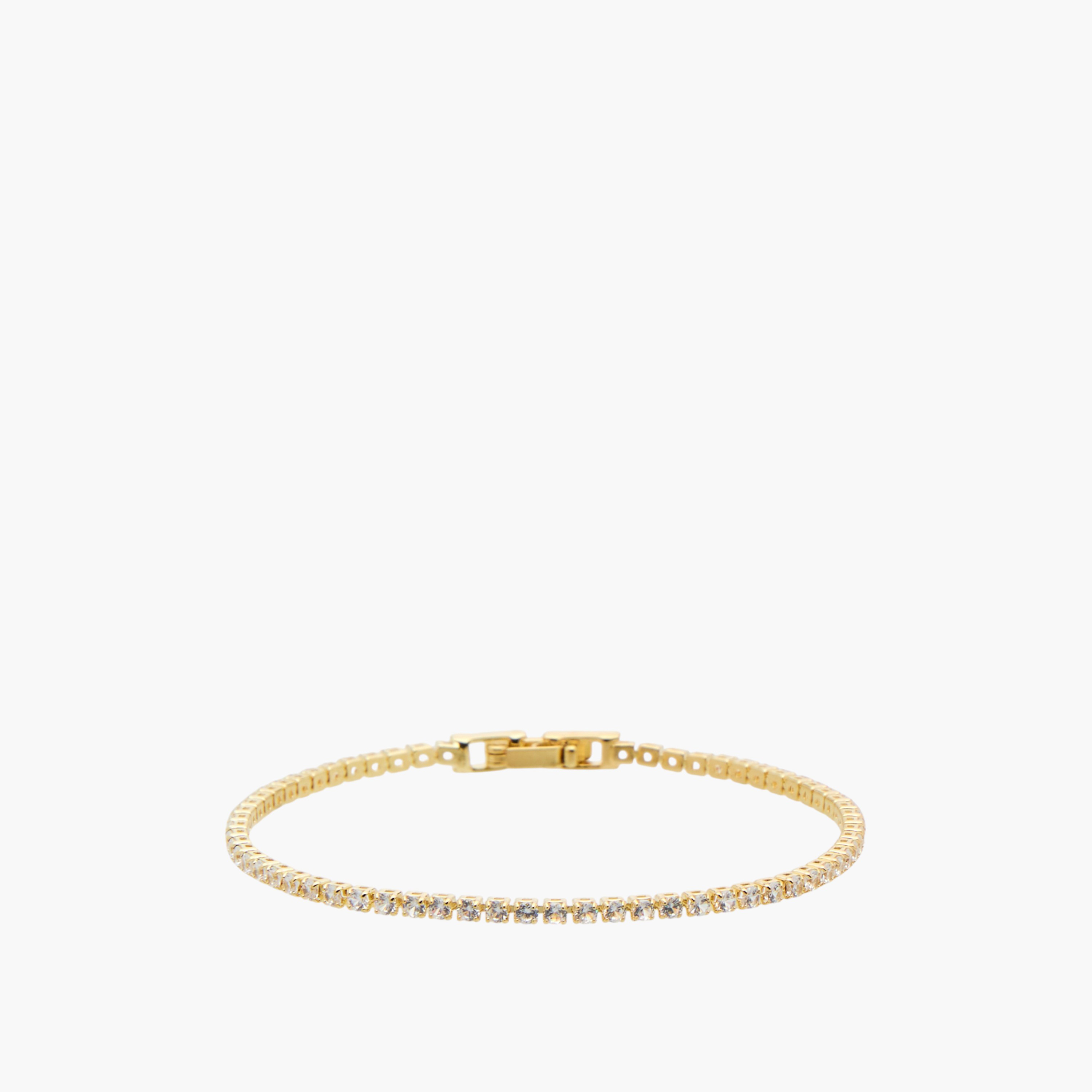 Metal Cubic Zirconia Embellished Bracelet-women-watchesandjewellery-jewellery-banglesandbracelets-image-1