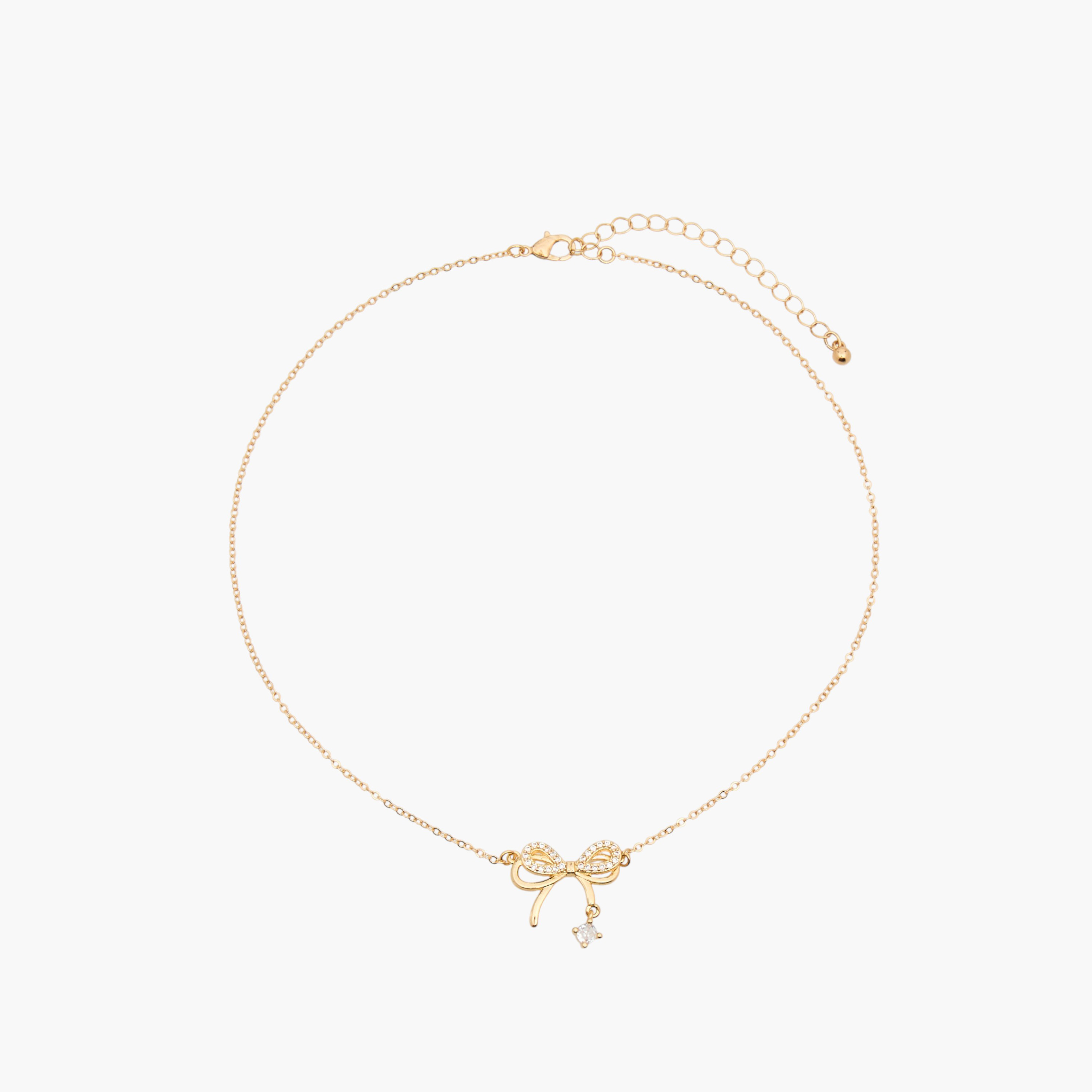 Pendant Necklace and Earrings Set with Cubic Zirconia Embellishment-women-watchesandjewellery-jewellery-jewellerysets-image-2