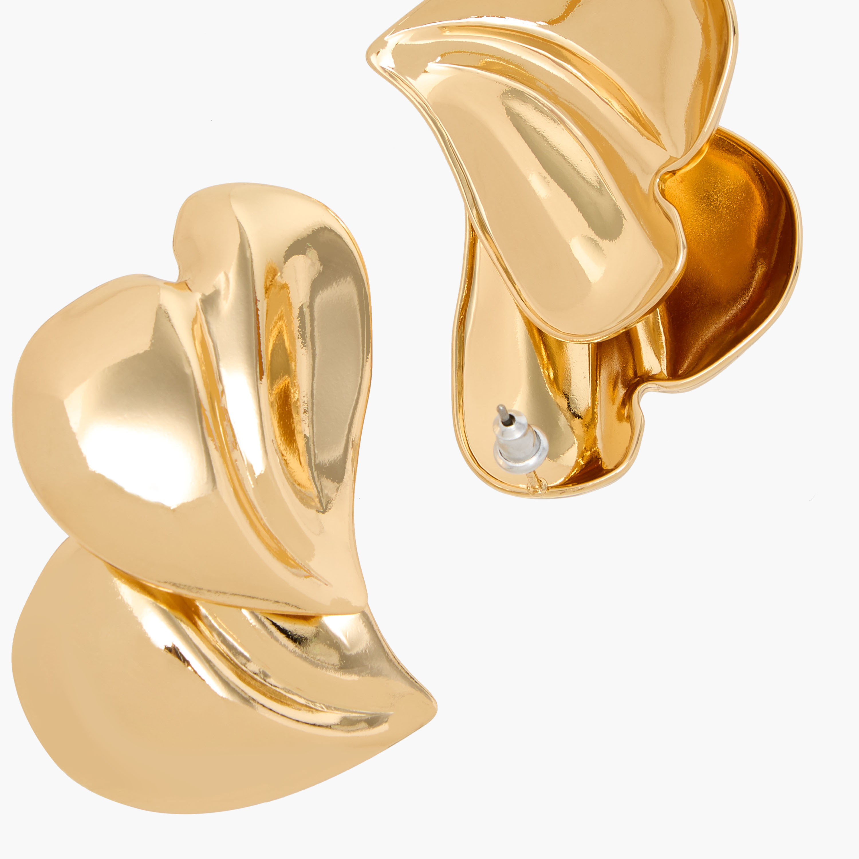 Metallic Stud Earrings with Pushback Closure-women-watchesandjewellery-jewellery-earrings-image-4