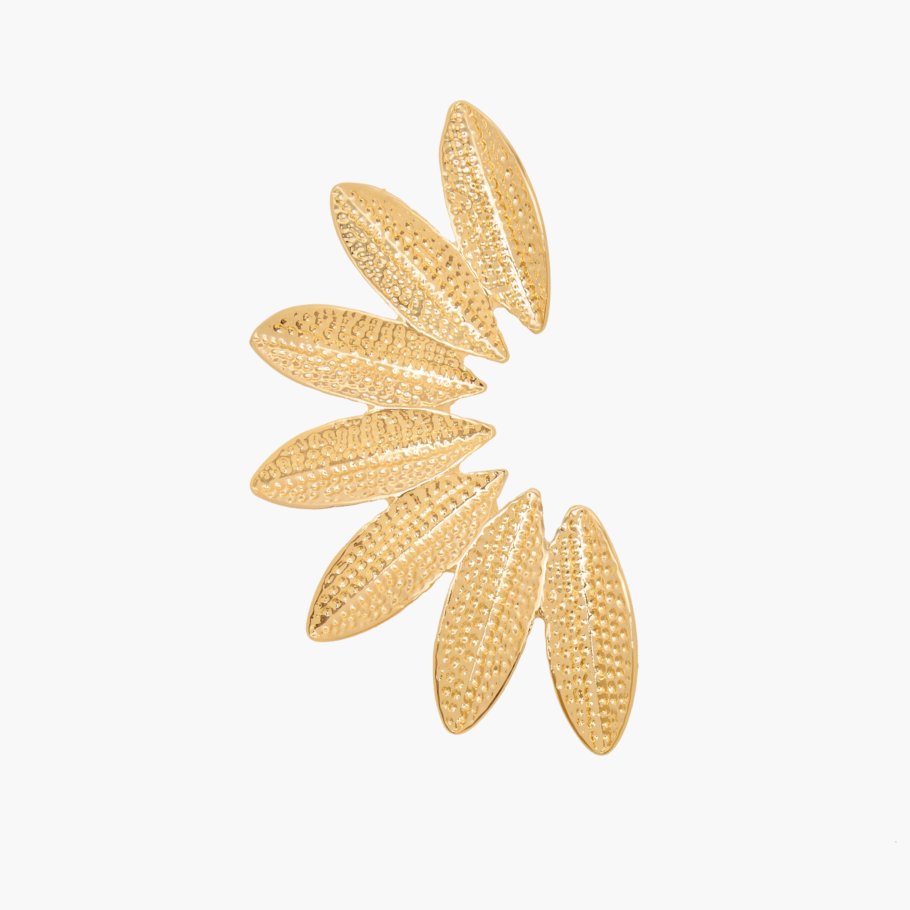 حلق بتلات ميتاليك بمكبس إغلاق خلفي-women-watchesandjewellery-jewellery-earrings-image-4