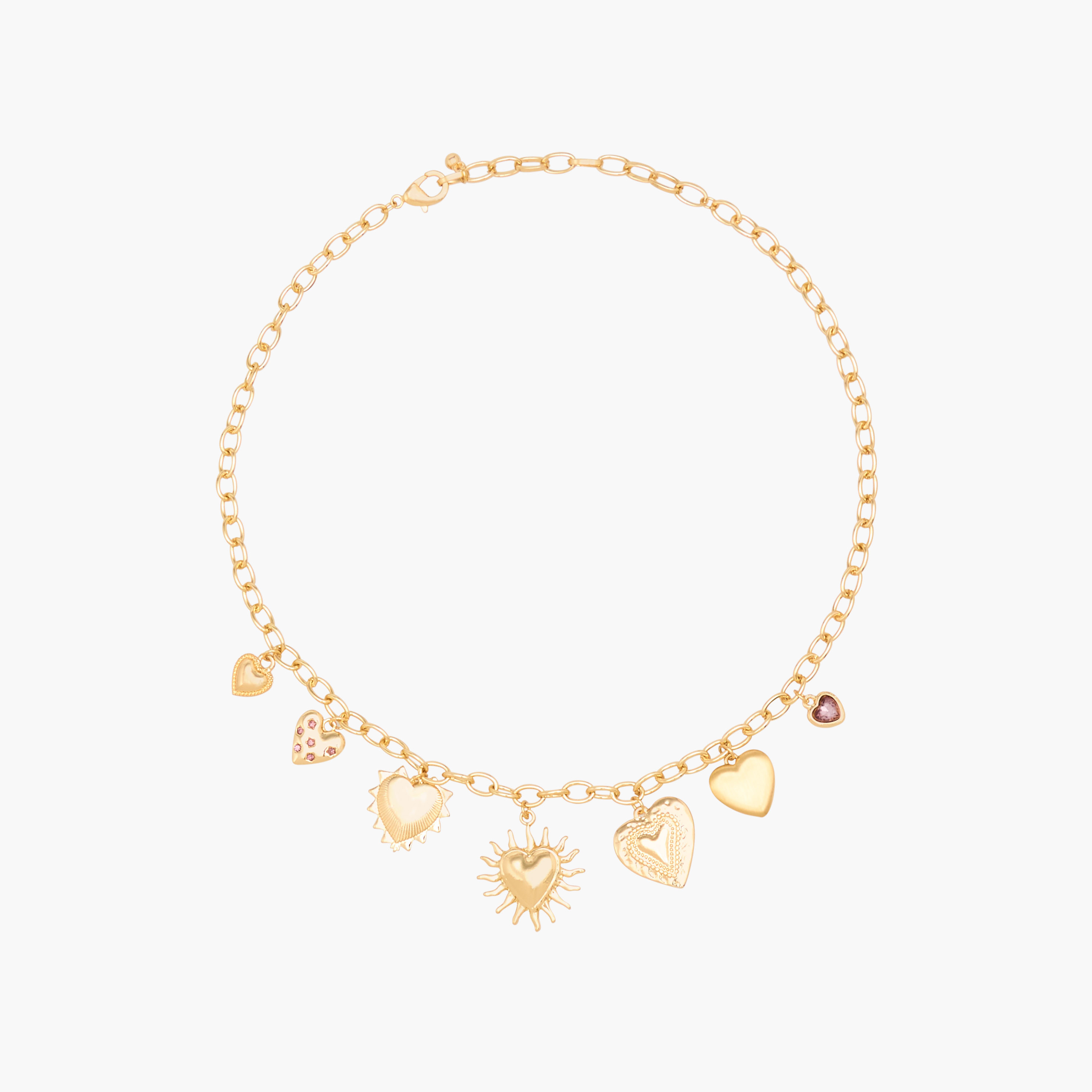 عقد معدني مزين بتفاصيل دلايّات-women-watchesandjewellery-jewellery-necklacesandpendants-image-1