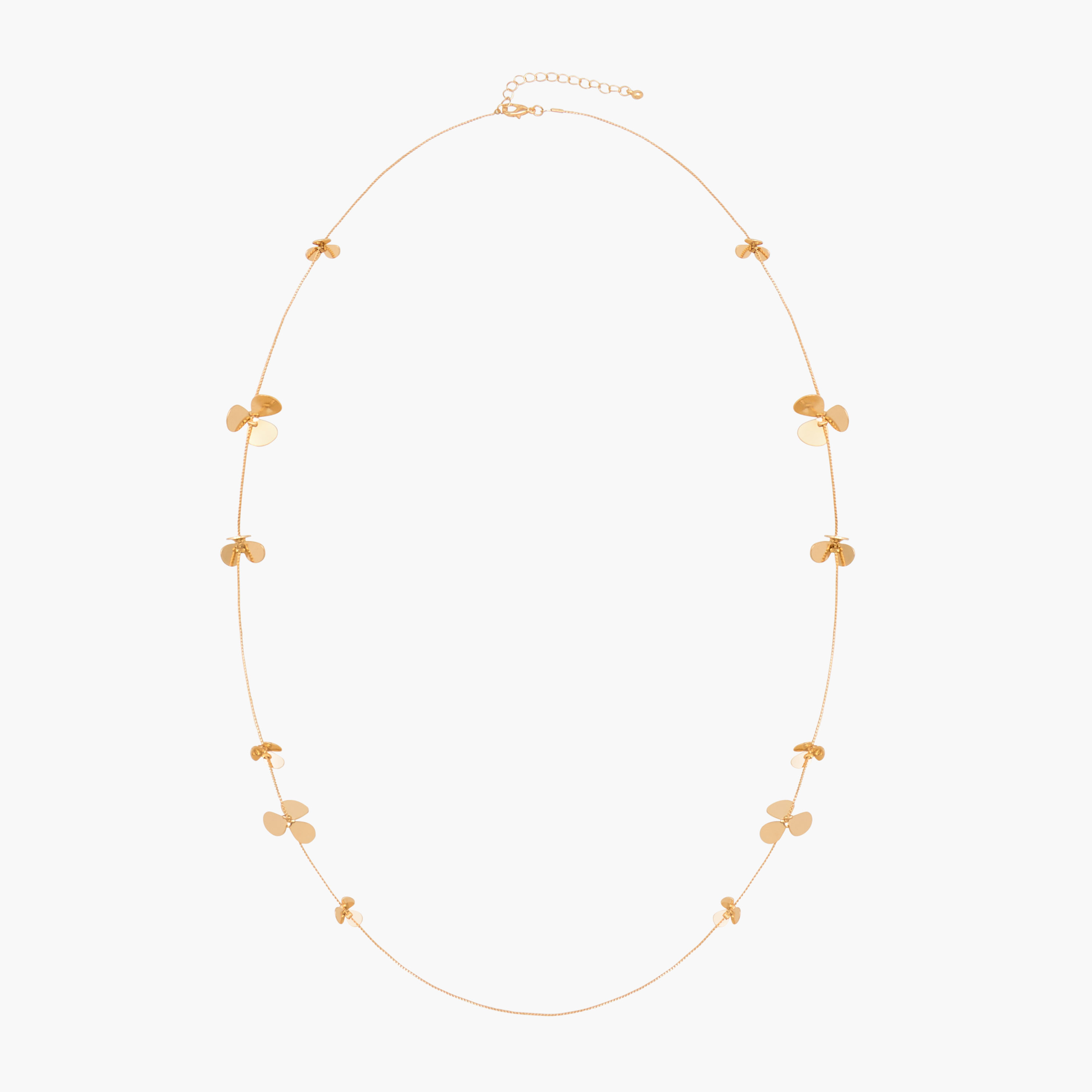 Metal Floral Accent Chain Necklace-women-watchesandjewellery-jewellery-necklacesandpendants-image-1