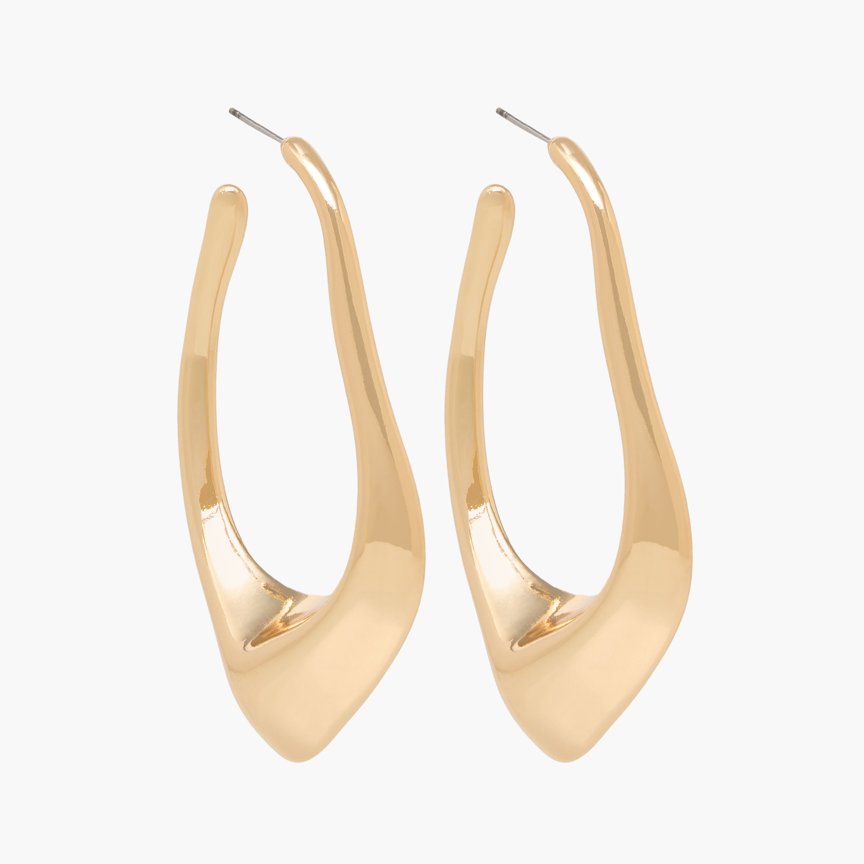 Metallic Hoop Earrings with Pushback Closure-women-watchesandjewellery-jewellery-earrings-image-2