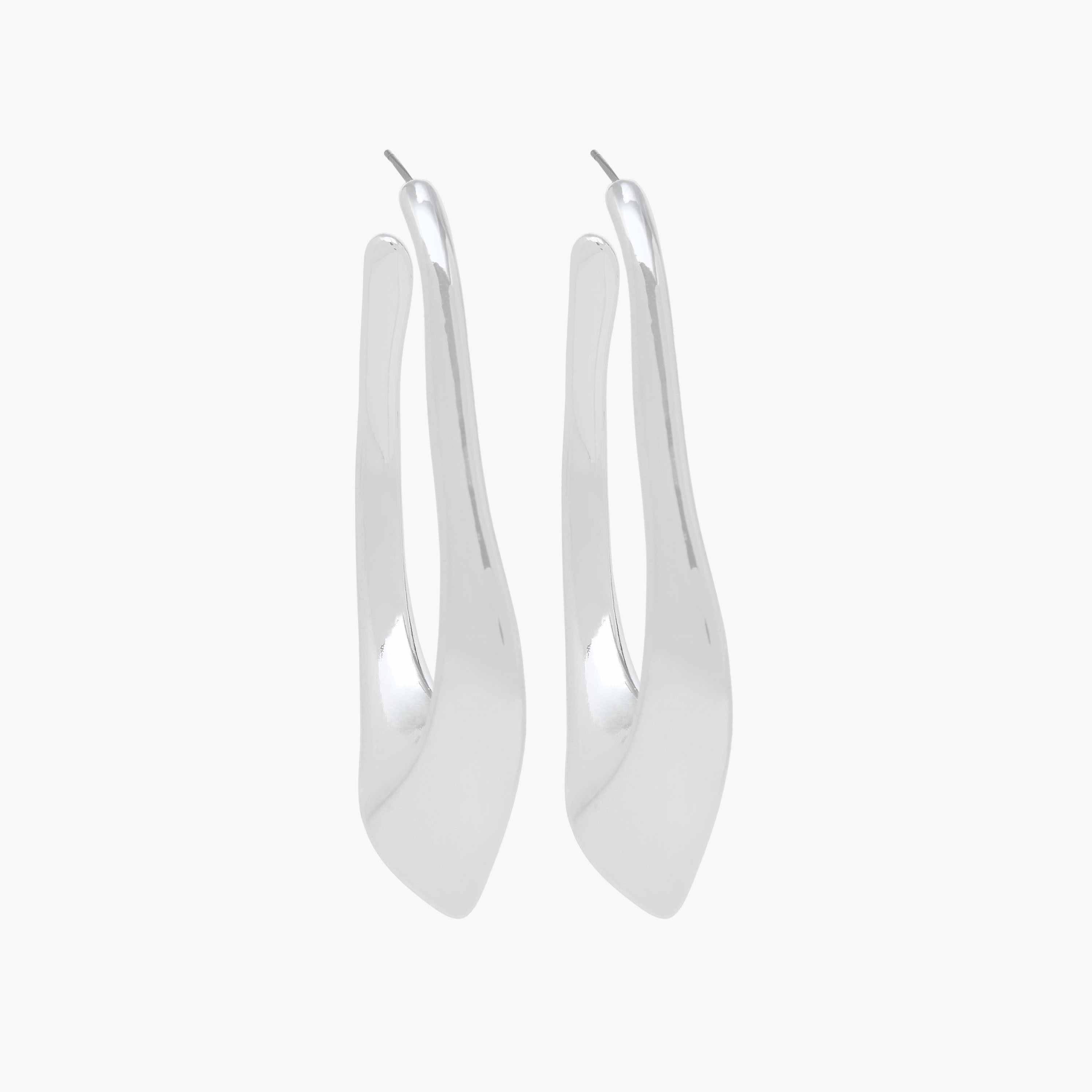 Metallic Hoop Earrings with Pushback Closure-women-watchesandjewellery-jewellery-earrings-image-1