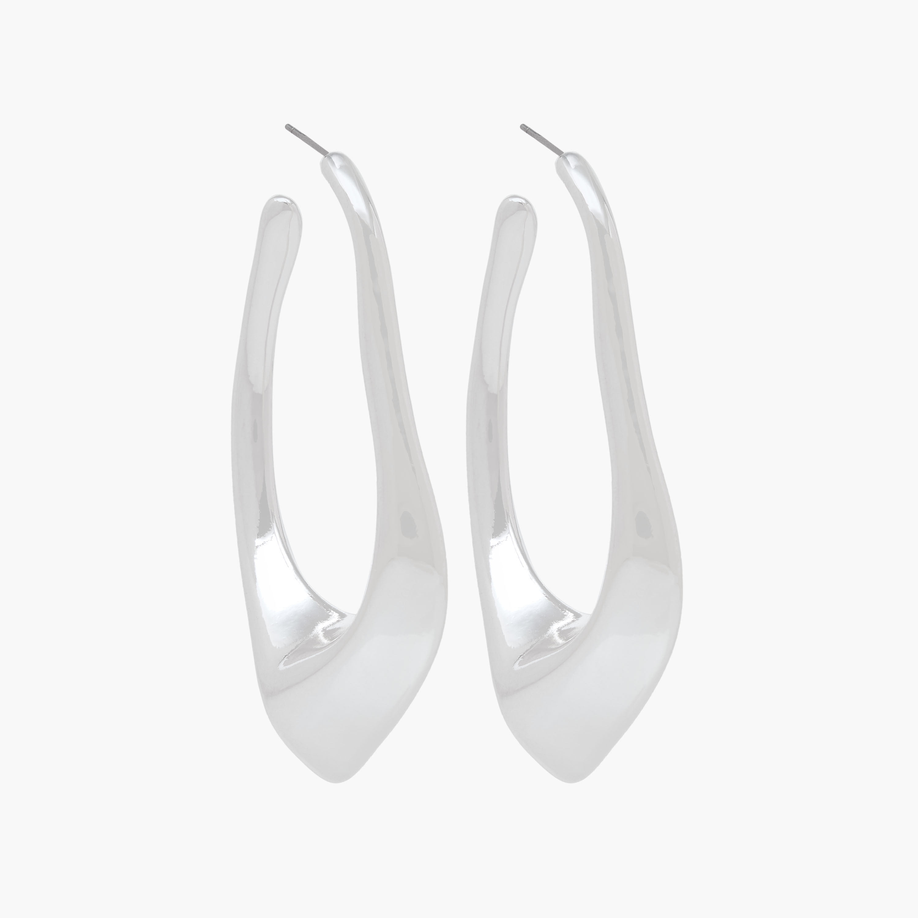 Metallic Hoop Earrings with Pushback Closure-women-watchesandjewellery-jewellery-earrings-image-2