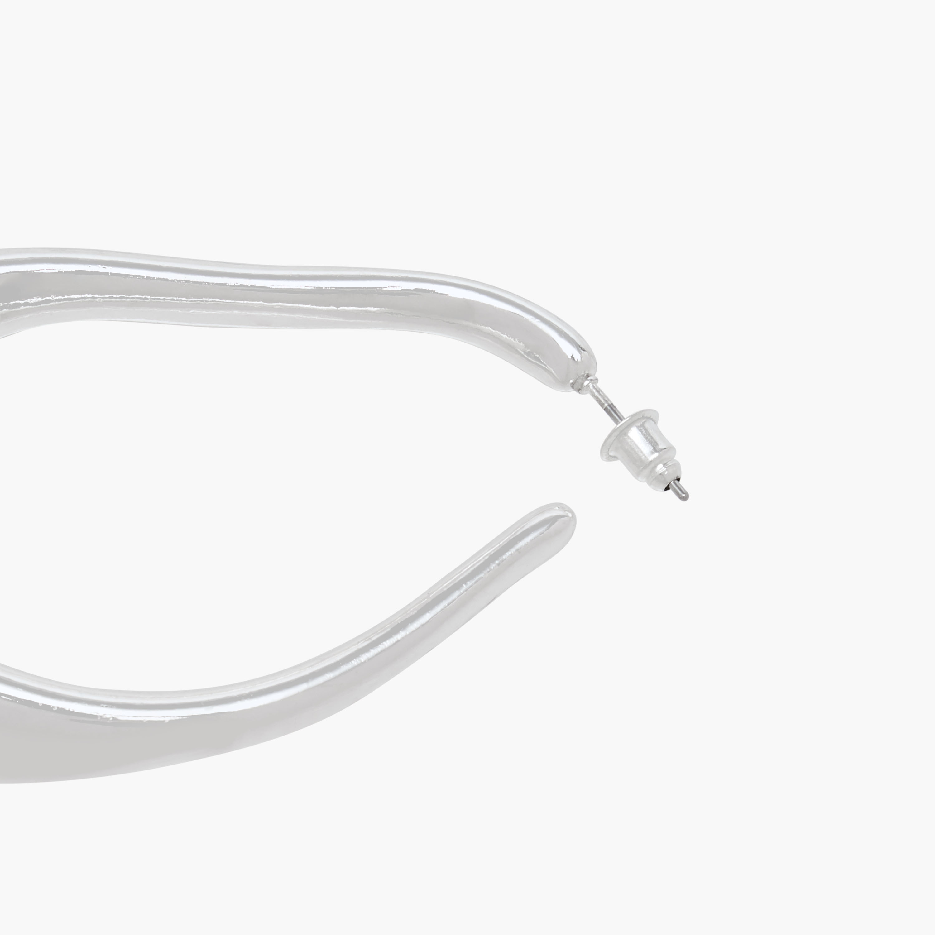 Metallic Hoop Earrings with Pushback Closure-women-watchesandjewellery-jewellery-earrings-image-4