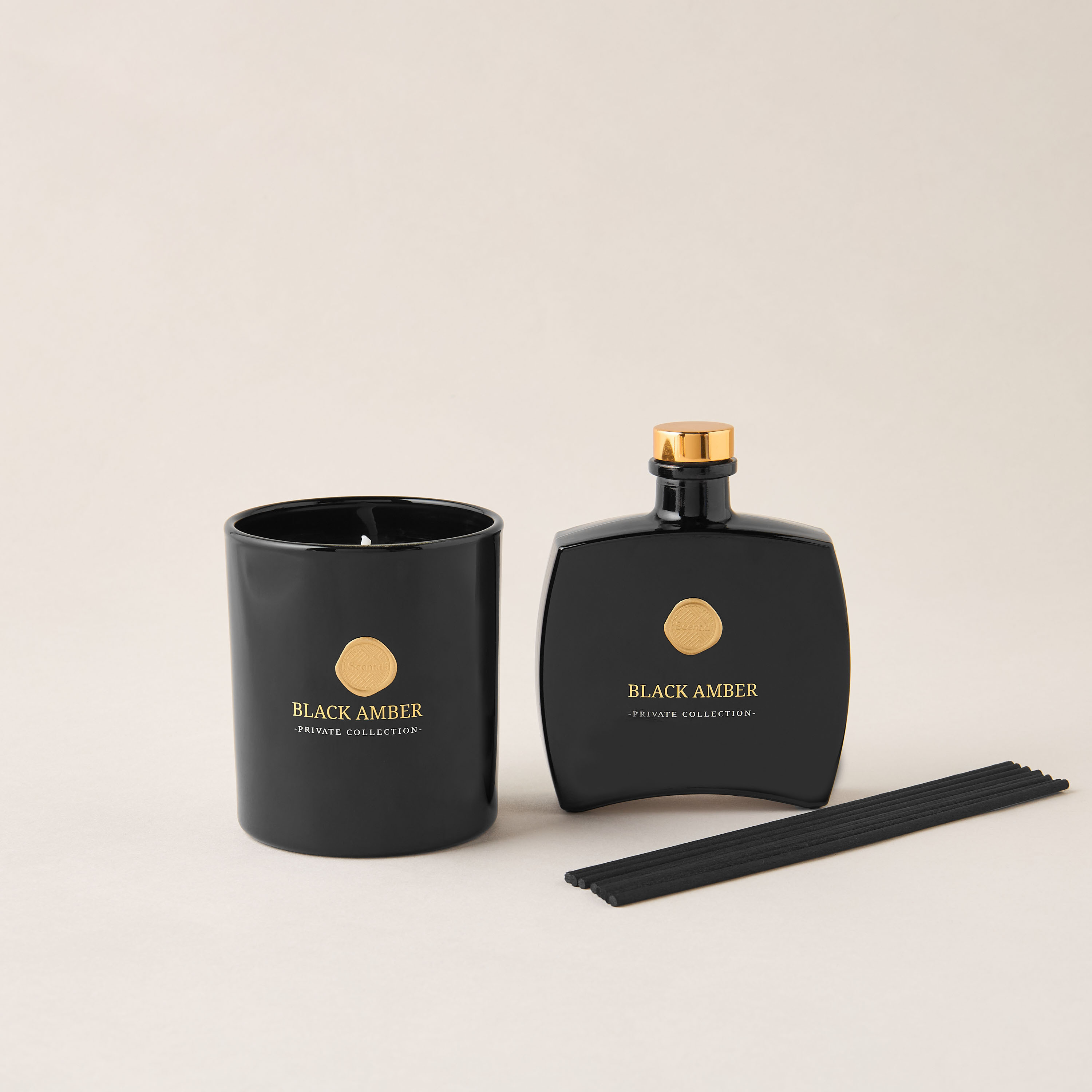 Scent.d London Black Amber 2-Piece Gift Set-household-homefragrance-fragrancegiftset-image-1
