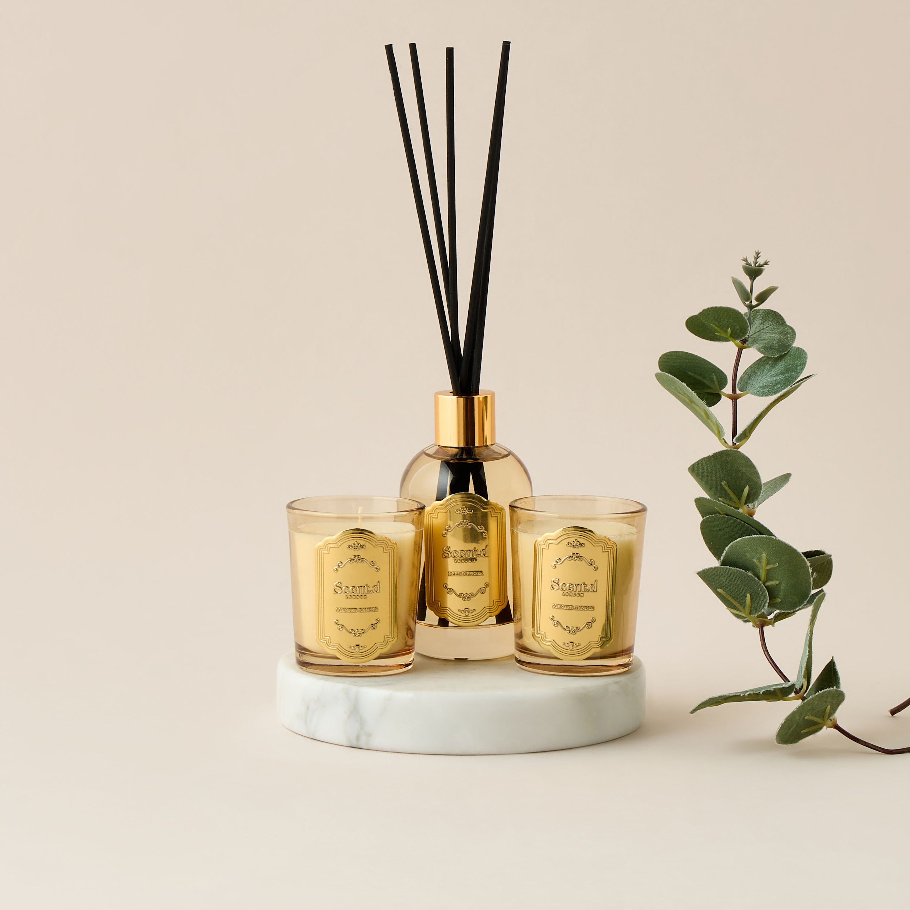 Scent.d London Desert Sorbet Scented Jar Candle and Reed Diffuser Set-household-homefragrance-fragrancegiftset-image-1