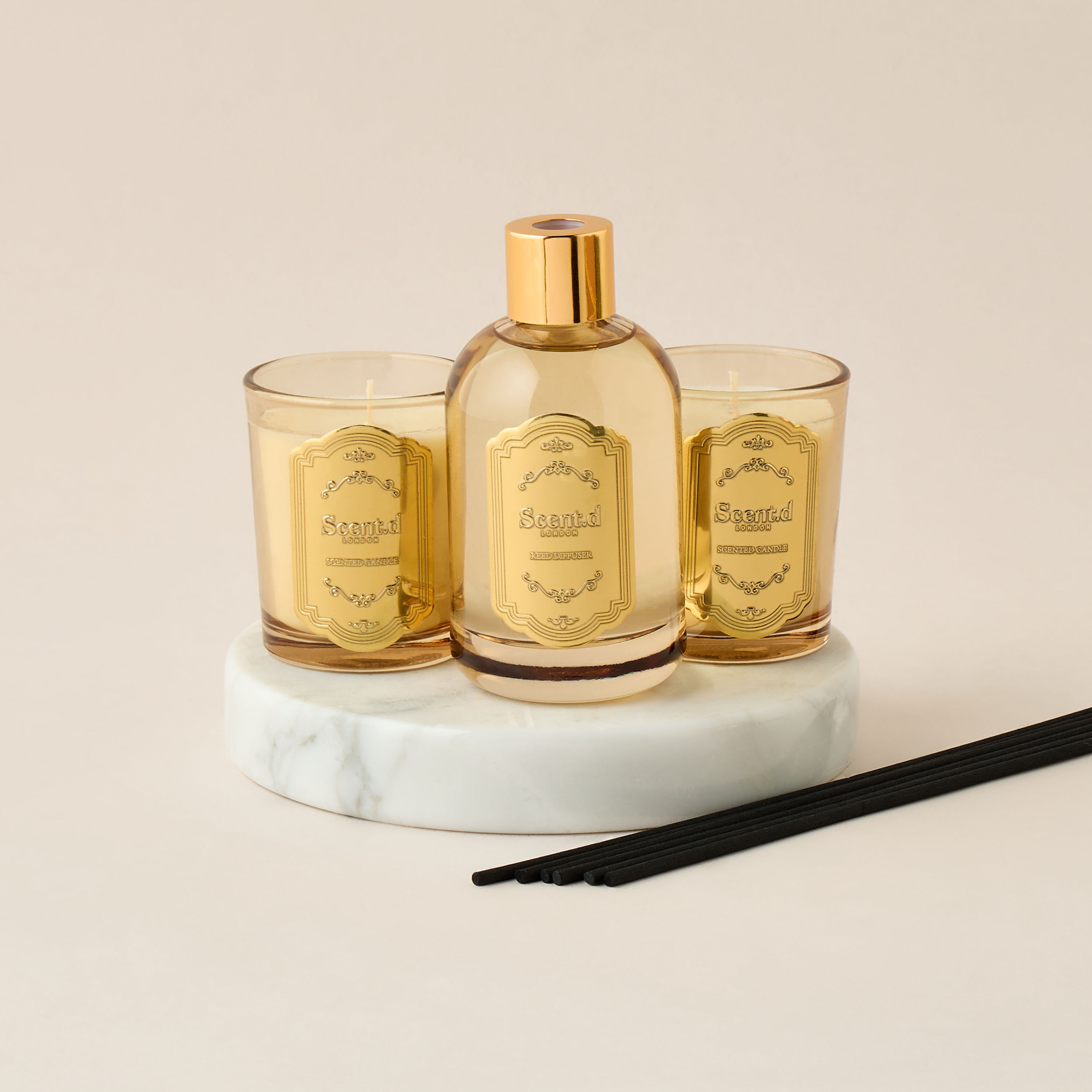Scent.d London Desert Sorbet Scented Jar Candle and Reed Diffuser Set-household-homefragrance-fragrancegiftset-image-2