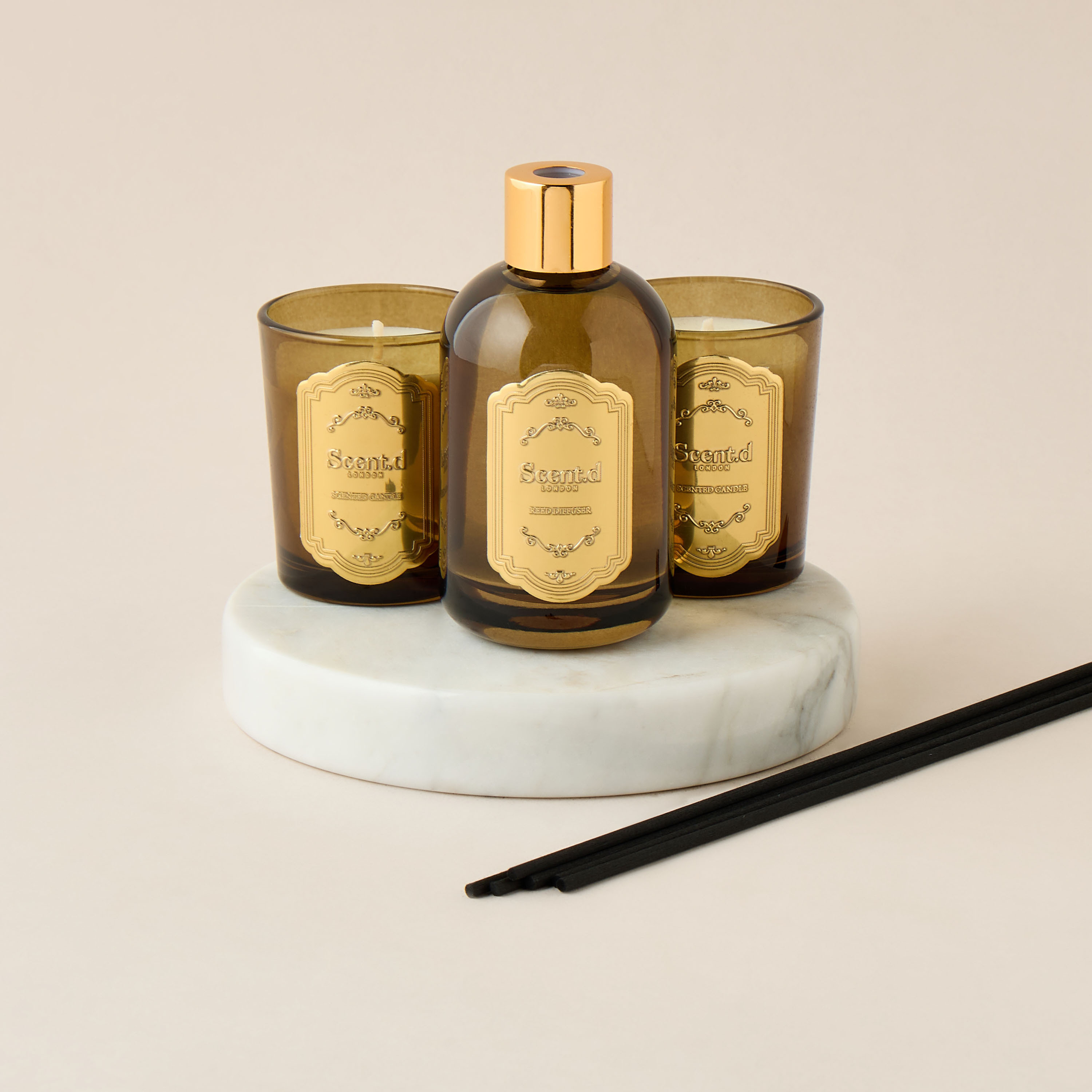 Scent.d London Desert Sorbet Scented Jar Candle and Reed Diffuser Set-household-homefragrance-fragrancegiftset-image-2
