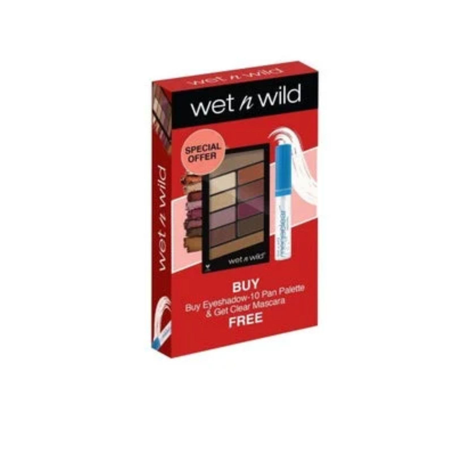 WnW Buy 10-Pan Palette Eyeshadow & Get Mega Shine Clear Mascara Free 12g-beautyandpersonalcare-makeup-eyes-eyeshadows-image-1