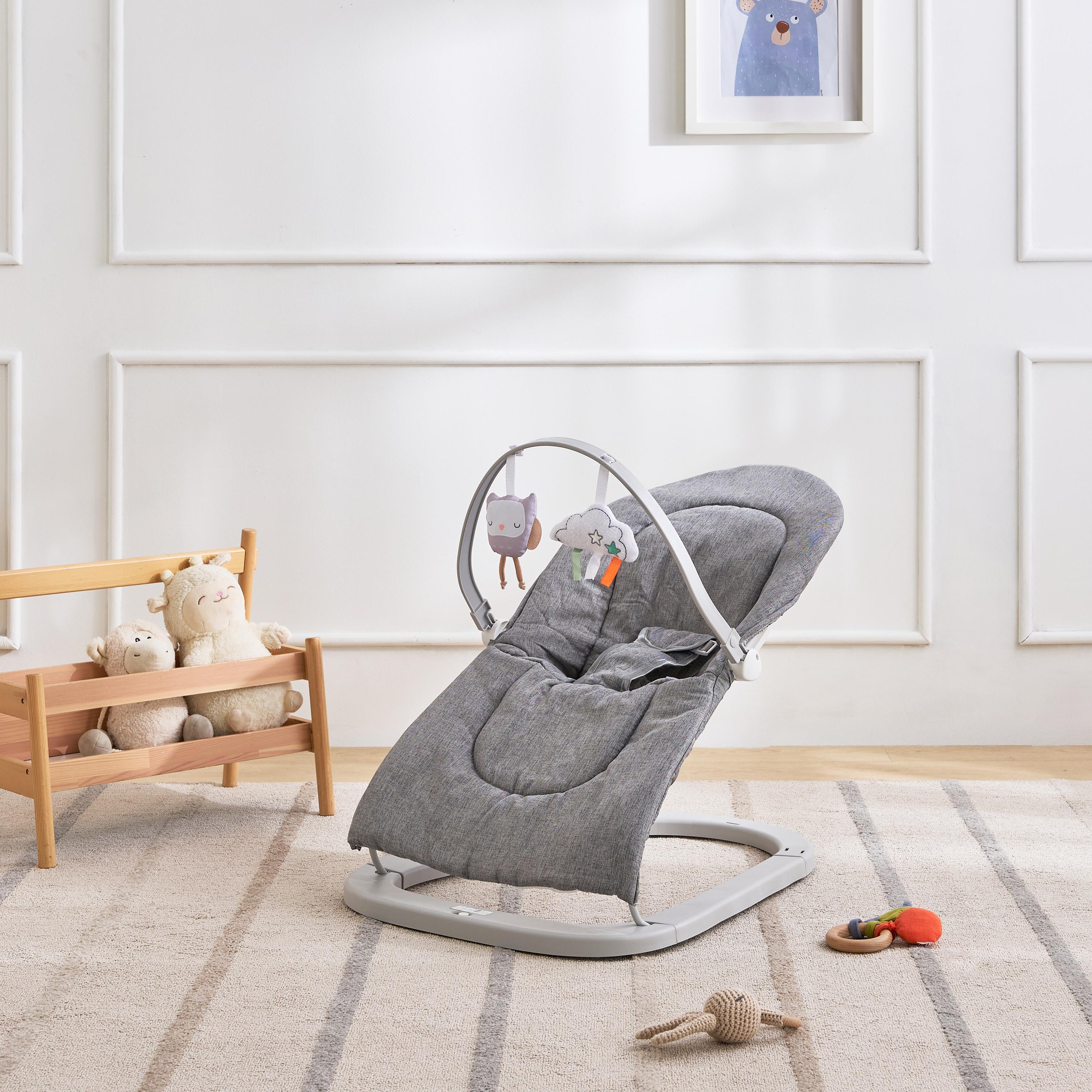 كرسي هزاز قابل للإمالة مع ألعاب معلقة كايري من ليتل بلومرز-baby-infantactivity-rockers-image-1