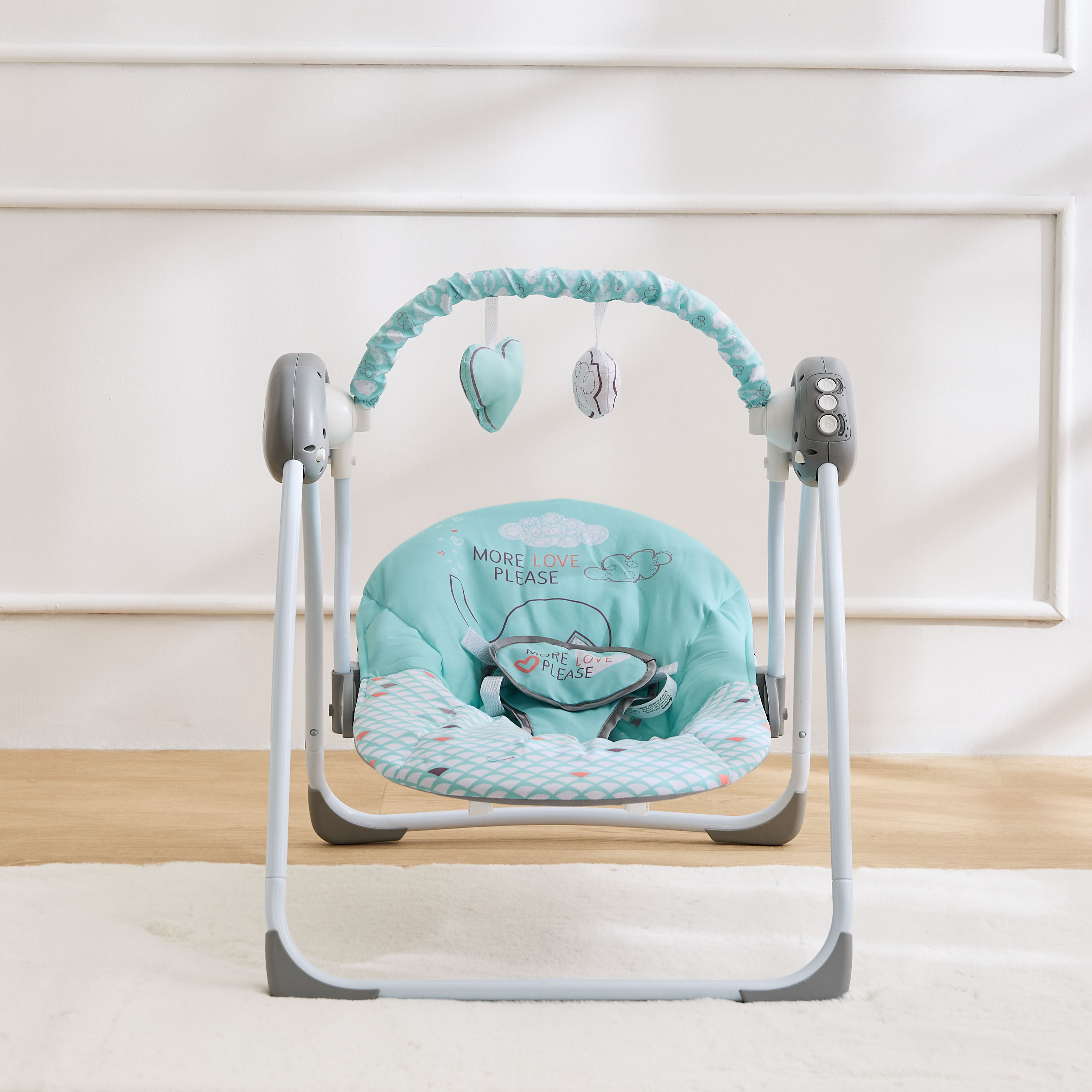 أرجوحة تلقائية مع ألعاب معلقة كيرو من ليتل بلومرز-baby-infantactivity-swings-image-2