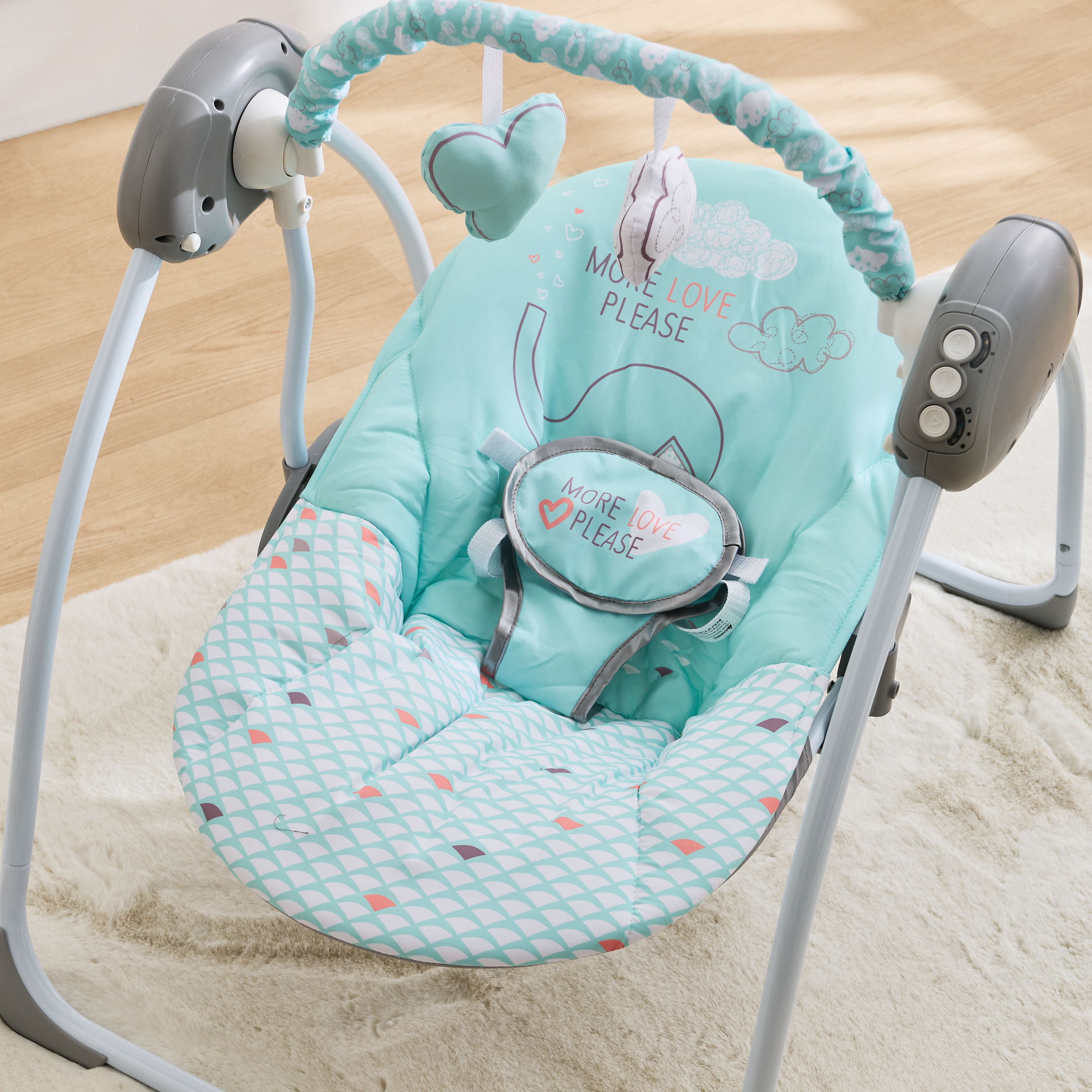 أرجوحة تلقائية مع ألعاب معلقة كيرو من ليتل بلومرز-baby-infantactivity-swings-image-6