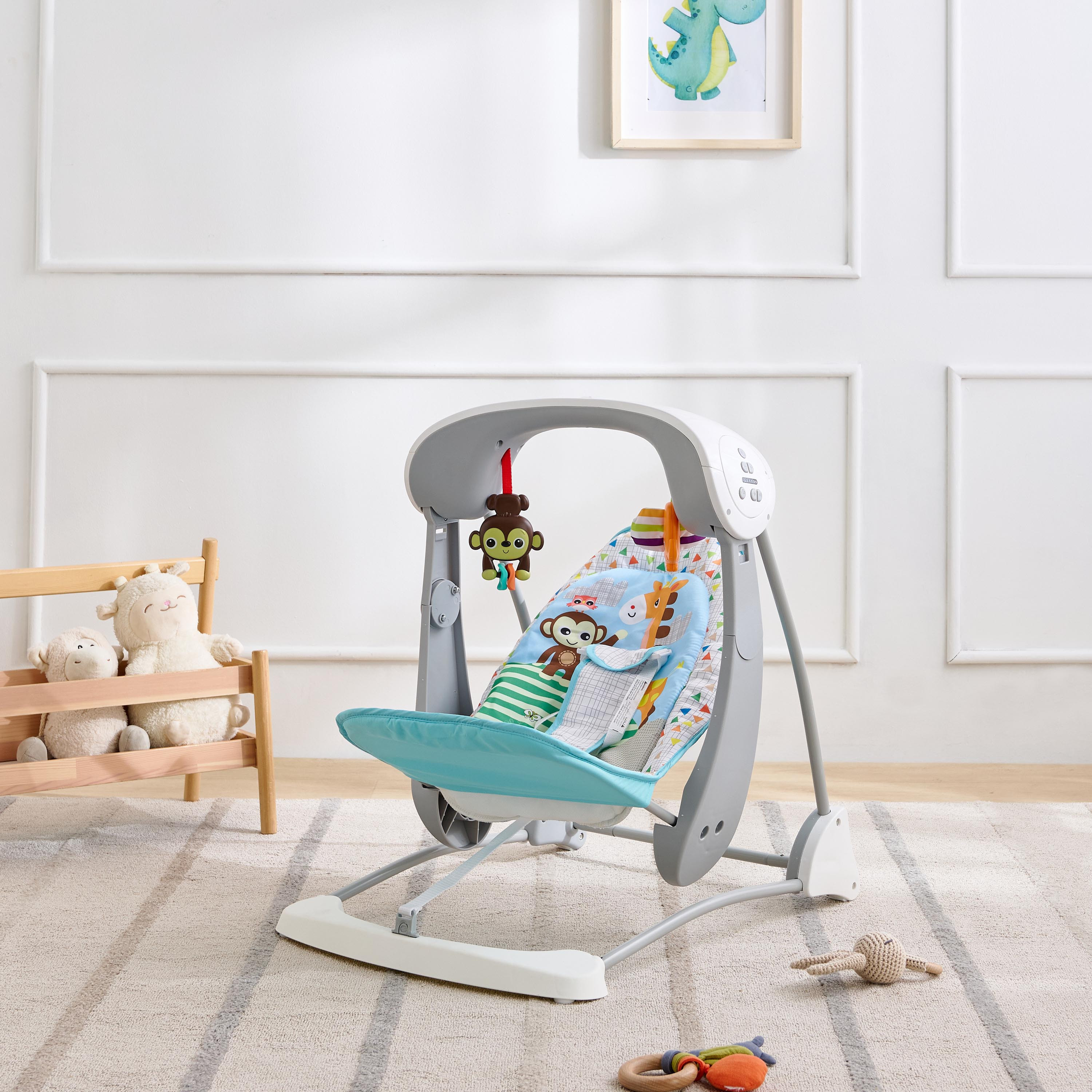 Little Bloomers Brett Automatic Swing with Hanging Toys-baby-infantactivity-swings-image-1