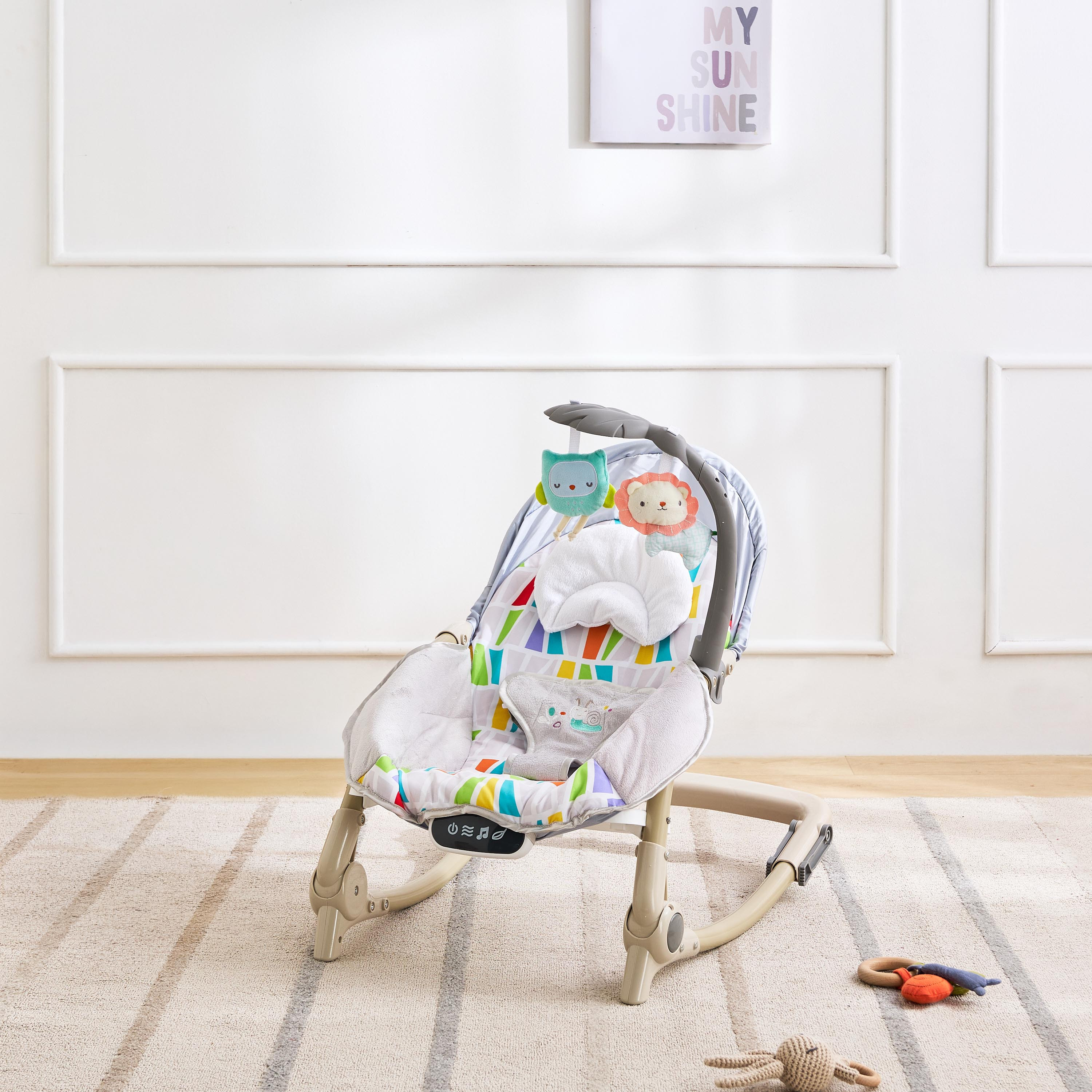 Little Bloomers Calum Reclining Rocker with Hanging Toys-baby-infantactivity-rockers-image-1