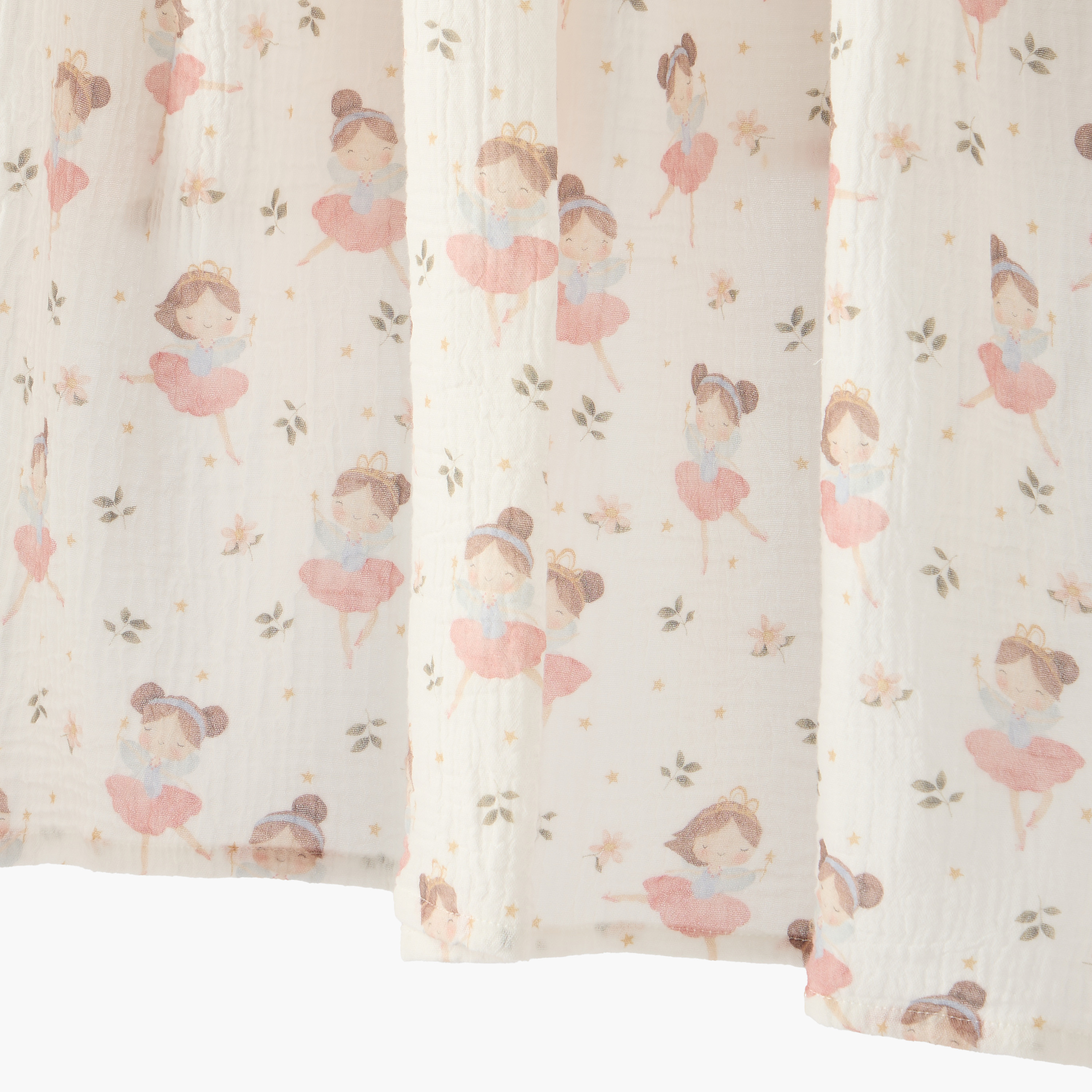 Juniors Baby Swaddle with Ballerina Print, 100x100 cm-baby-nursery-blanketsandswaddles-swaddlesandsleepingbags-image-4