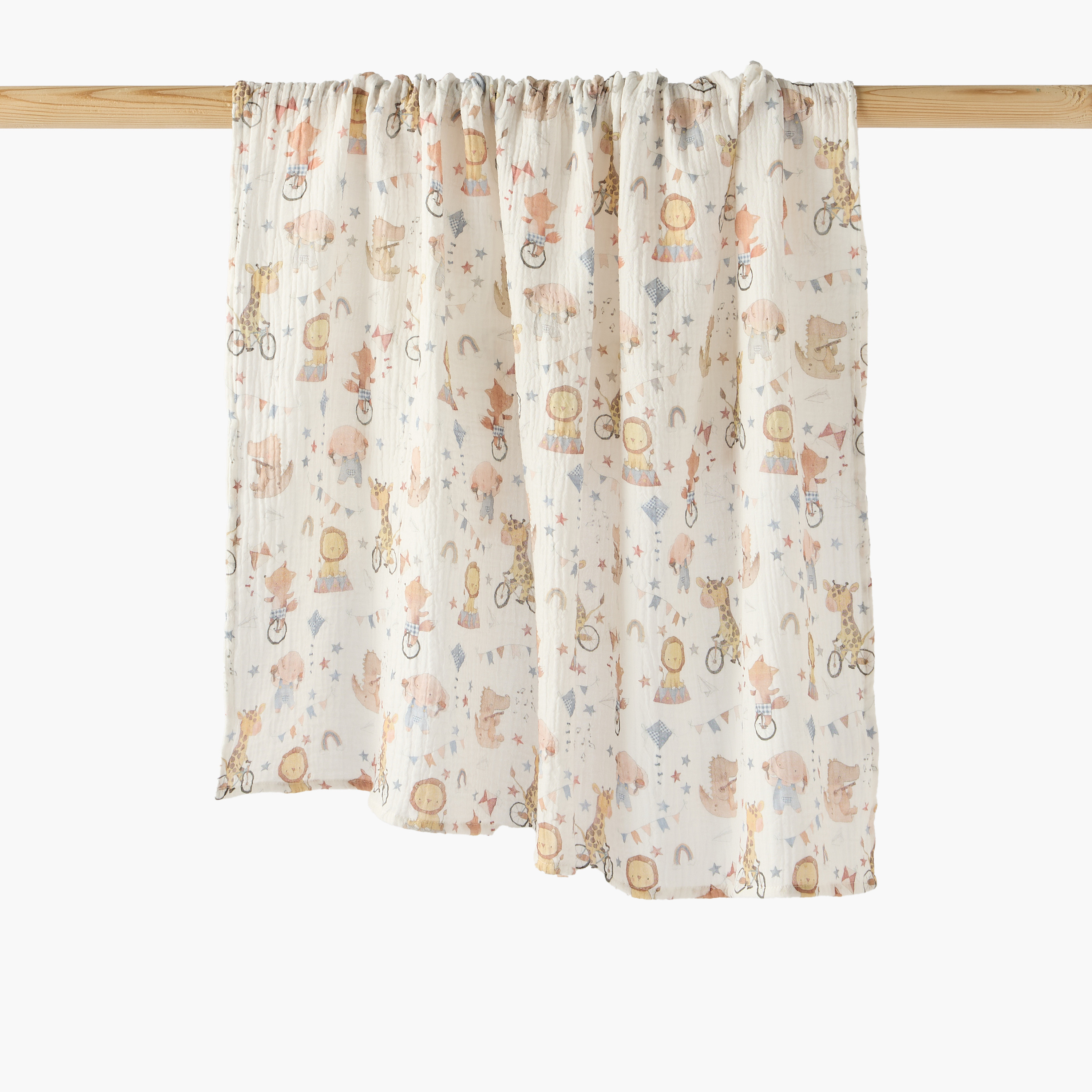Juniors Baby Swaddle with Ballerina Print, 100x100 cm-baby-nursery-blanketsandswaddles-swaddlesandsleepingbags-image-1