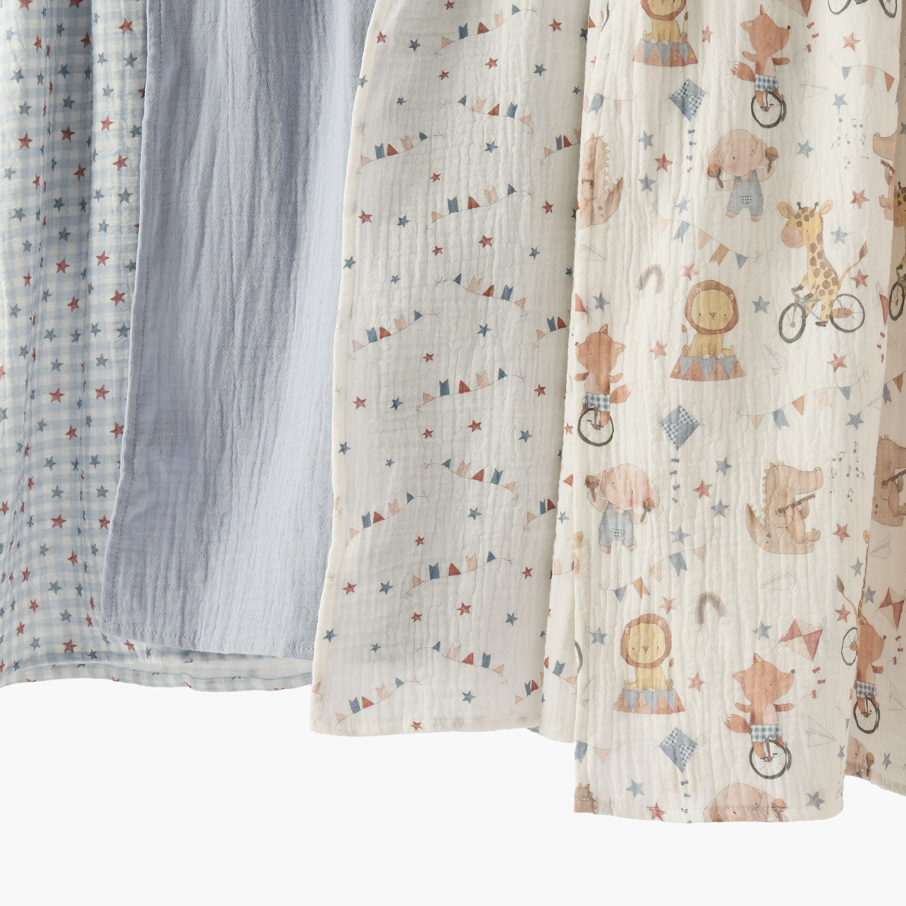 Pack of 4 Juniors Baby Swaddle with Assorted Print, 100x100 cm-baby-nursery-blanketsandswaddles-swaddlesandsleepingbags-image-4