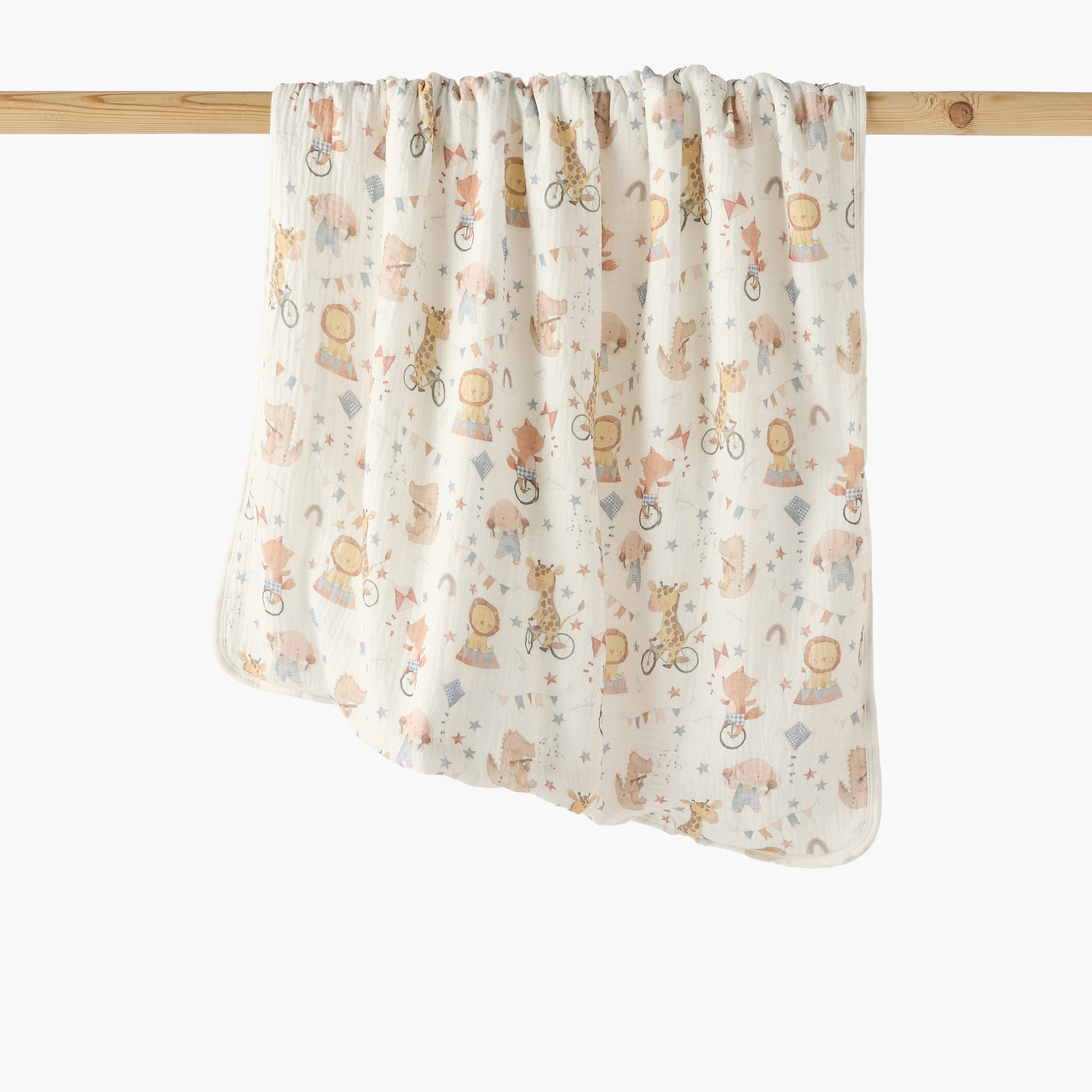Juniors Receiving Blanket with Print, 80x100 cm-baby-nursery-blanketsandswaddles-blanketsandquilts-image-1