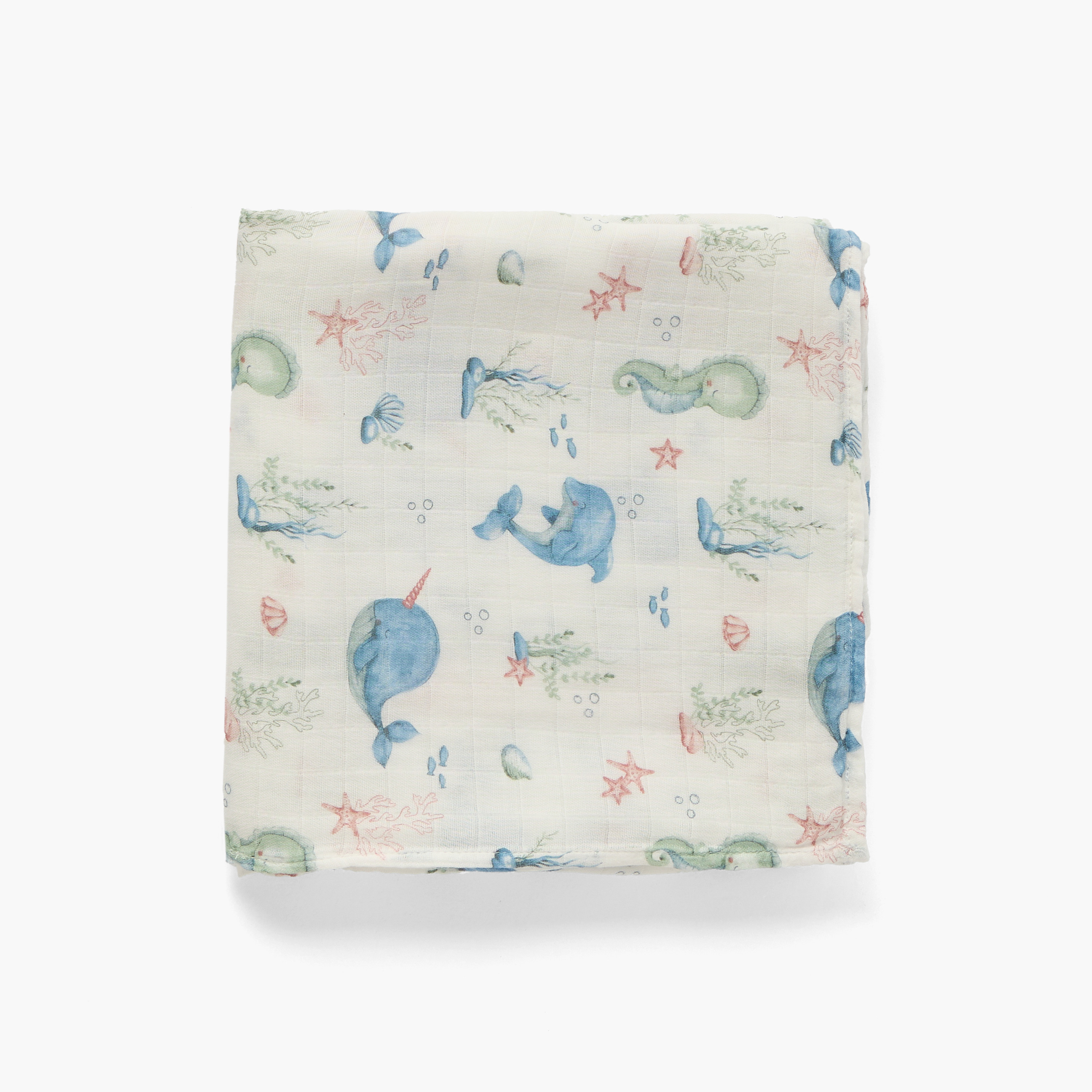 Juniors Baby Swaddle with Print, 120x120 cm-baby-nursery-blanketsandswaddles-swaddlesandsleepingbags-image-3
