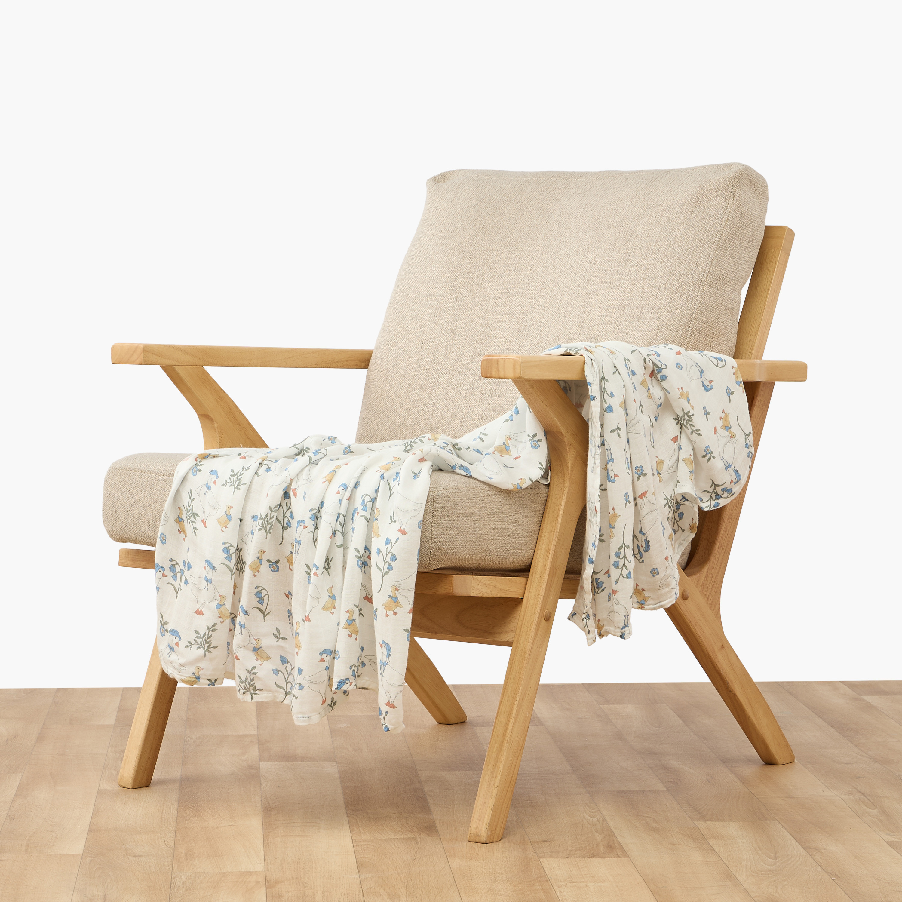 Juniors Baby Swaddle with Print, 120x120 cm-baby-nursery-blanketsandswaddles-swaddlesandsleepingbags-image-2