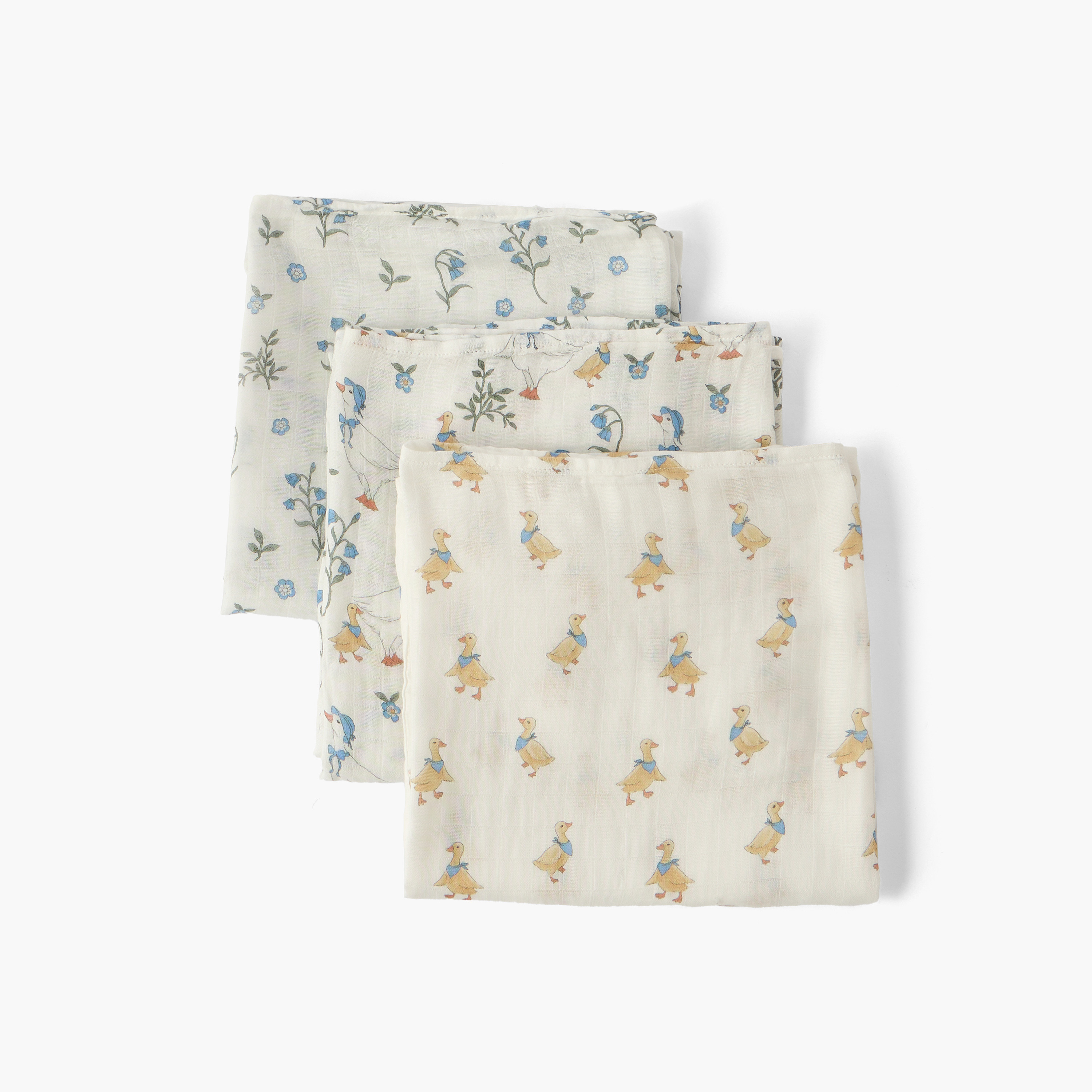 Pack of 3 Juniors Baby Swaddle with Print, 120x120 cm-baby-nursery-blanketsandswaddles-swaddlesandsleepingbags-image-3
